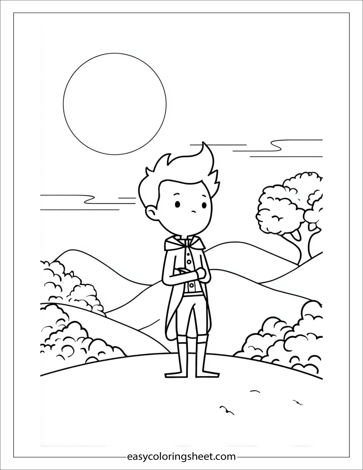 The Prince confused under moonlight