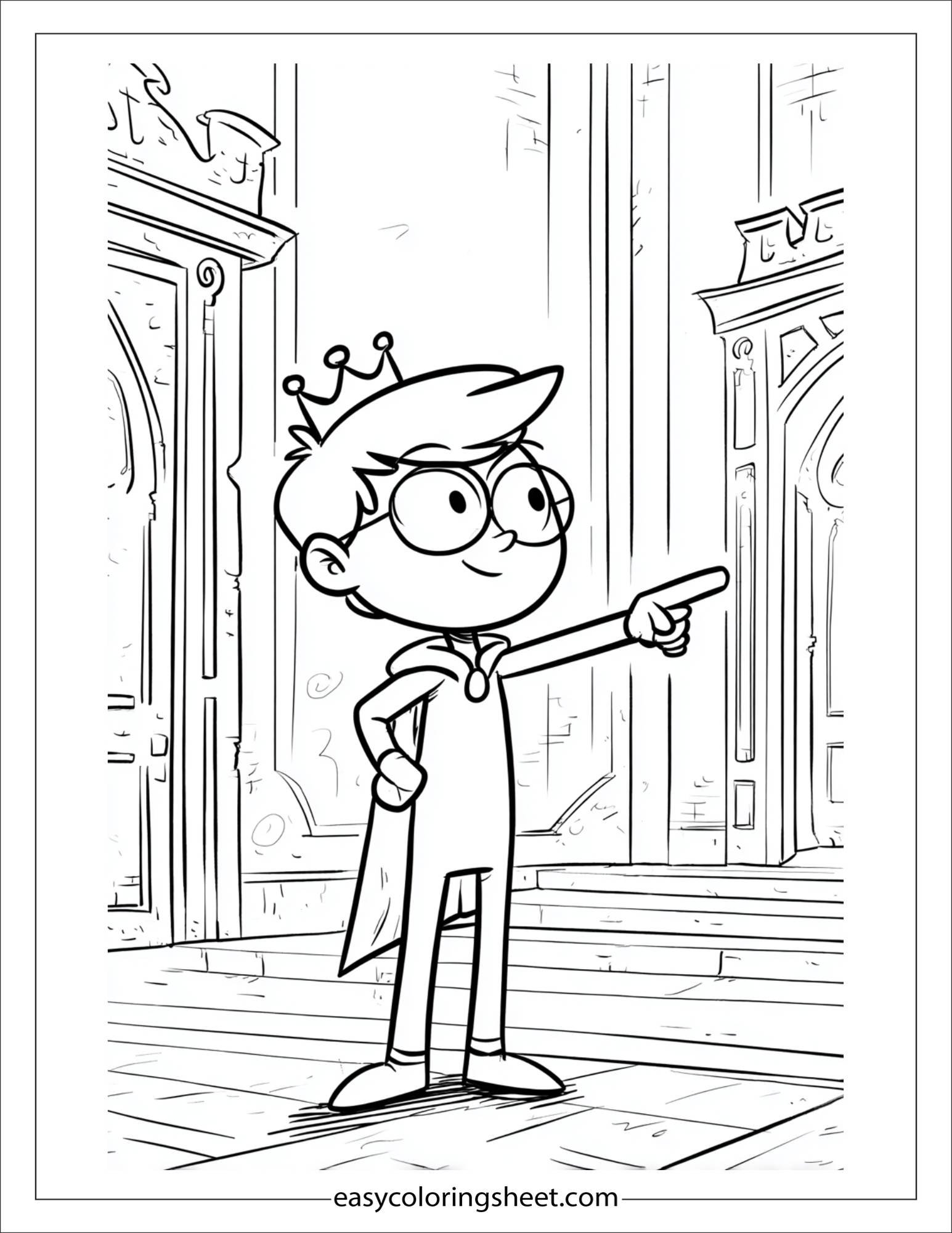 The Prince curious pointing forward