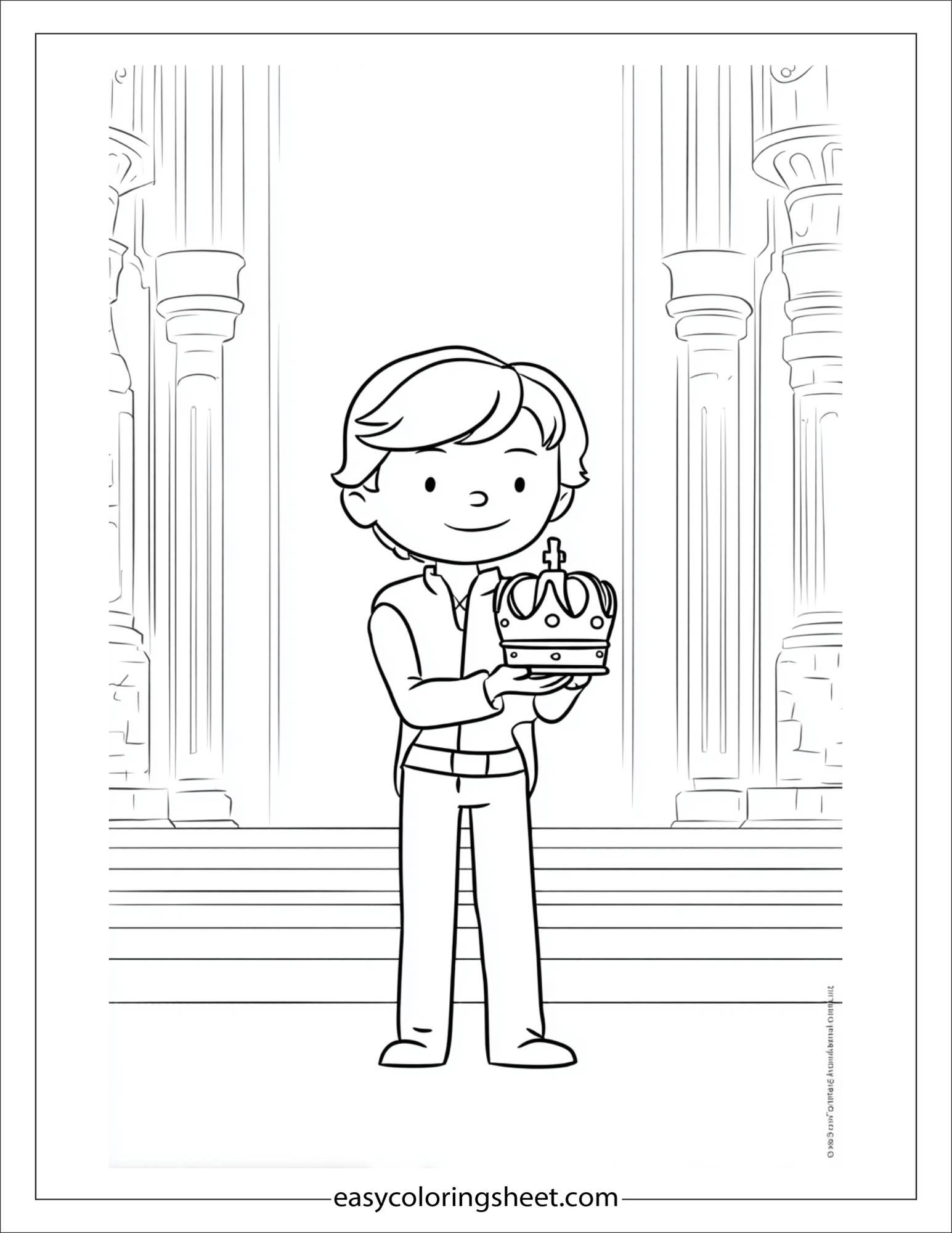 The Prince holding crown