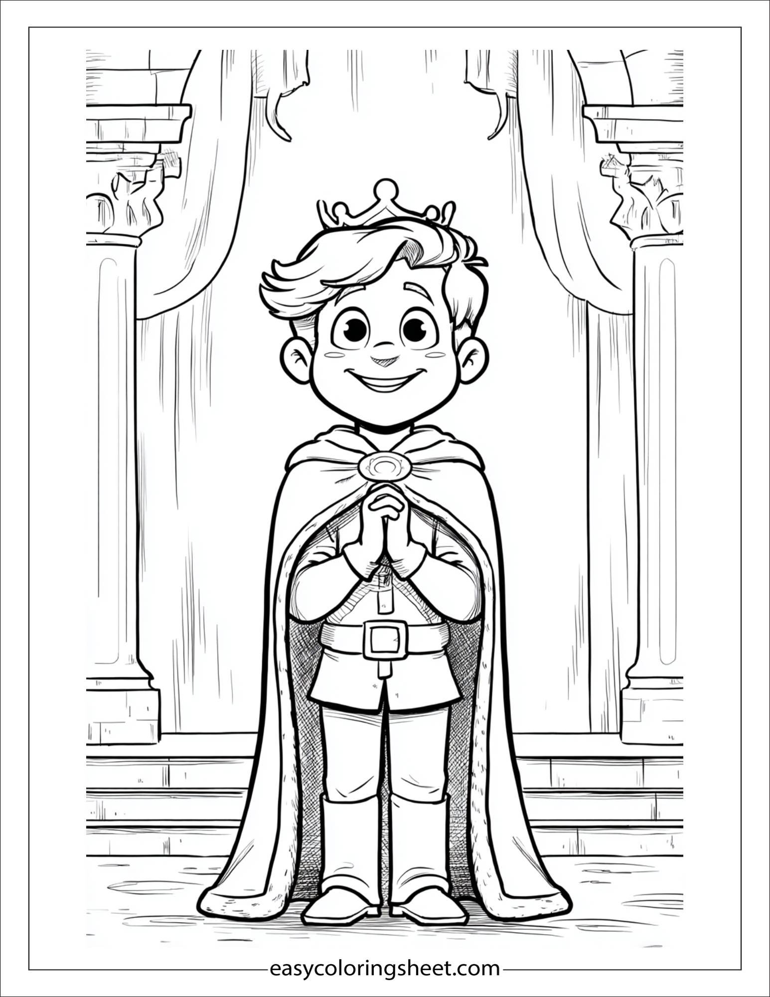 The Prince laughing looking curious