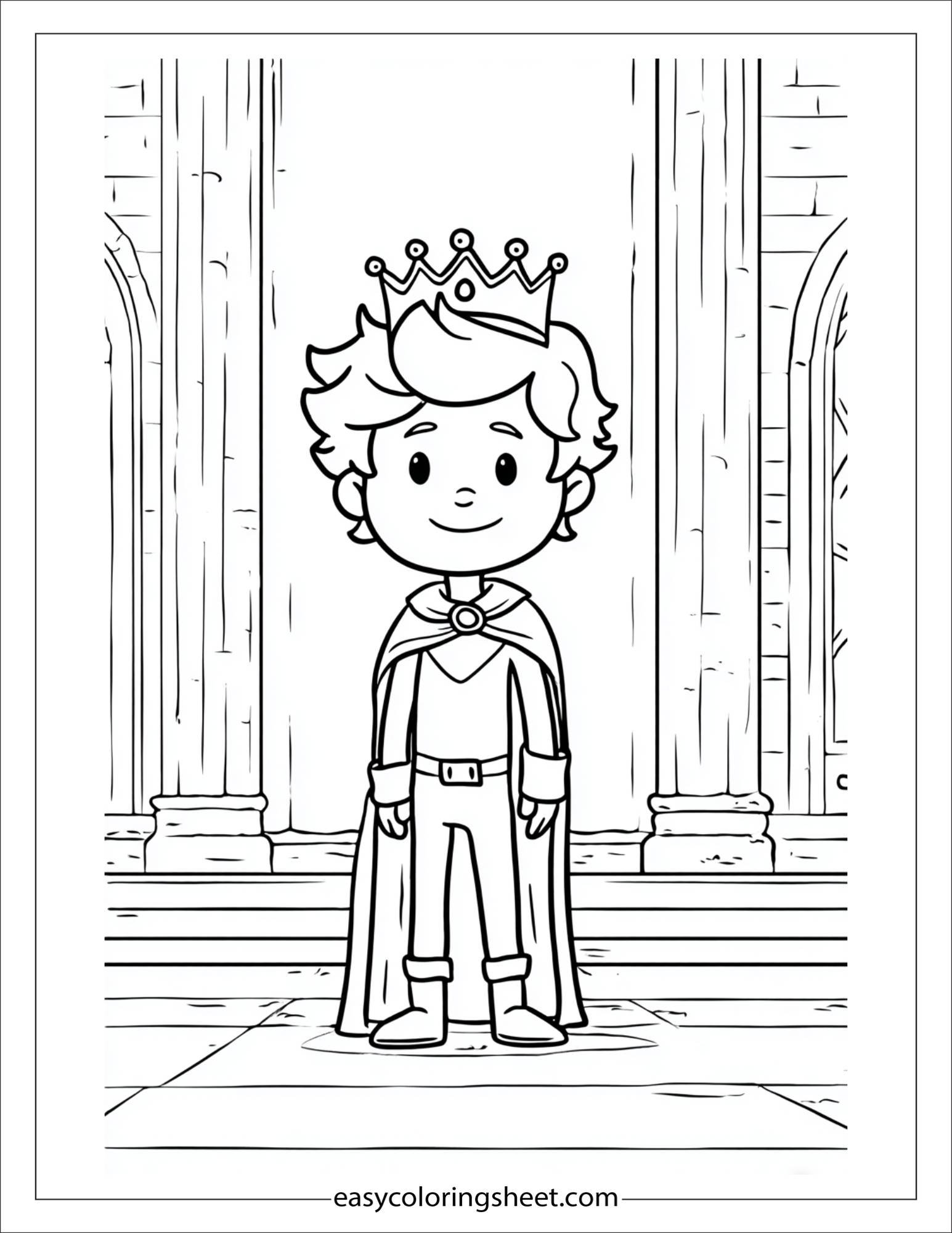 The Prince smiling with a crown