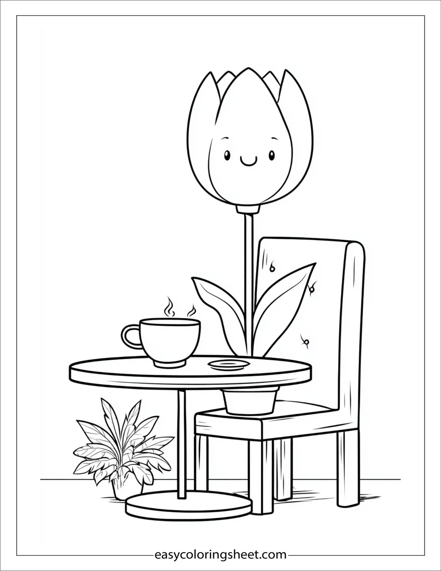 Tulip enjoying a tea party