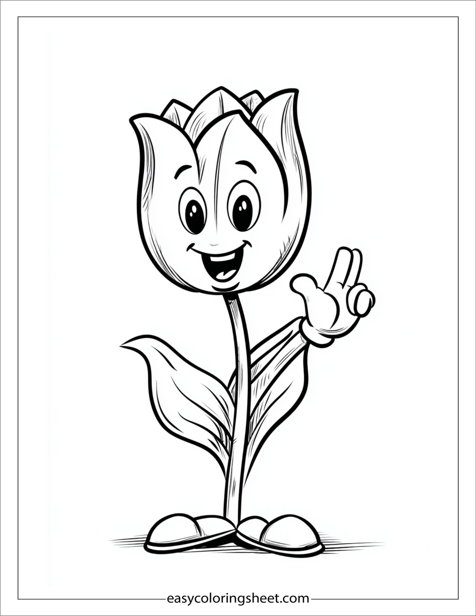 Tulip giving a high five