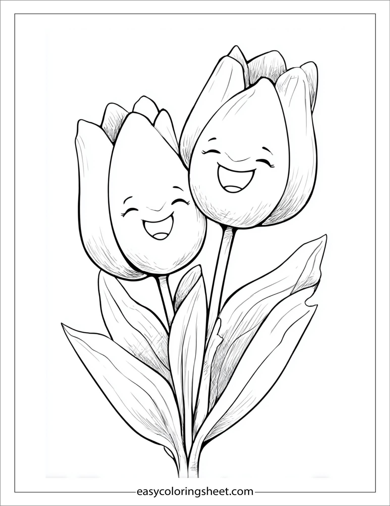 Tulip hugging another tulip