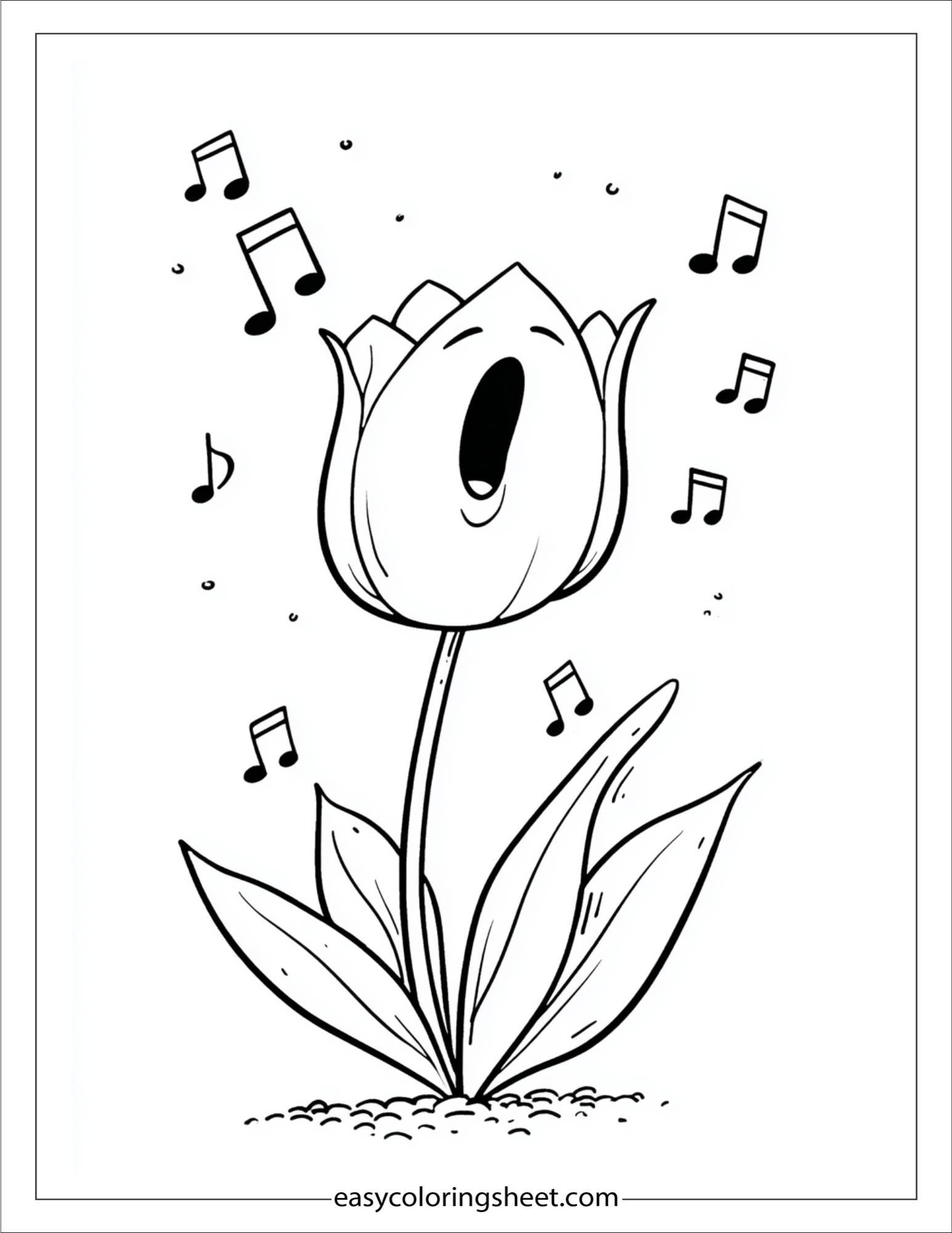Tulip singing a spring song