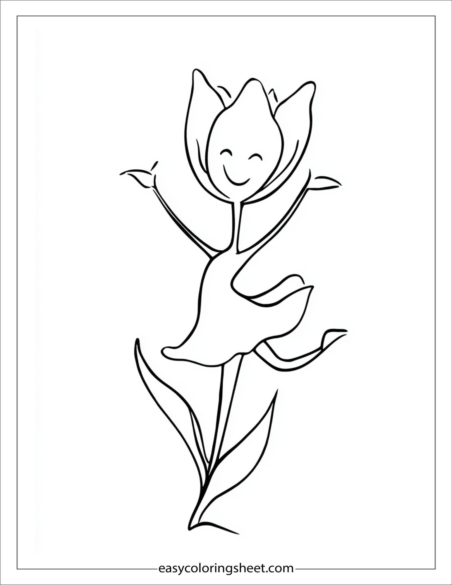 Tulip twirling in the wind