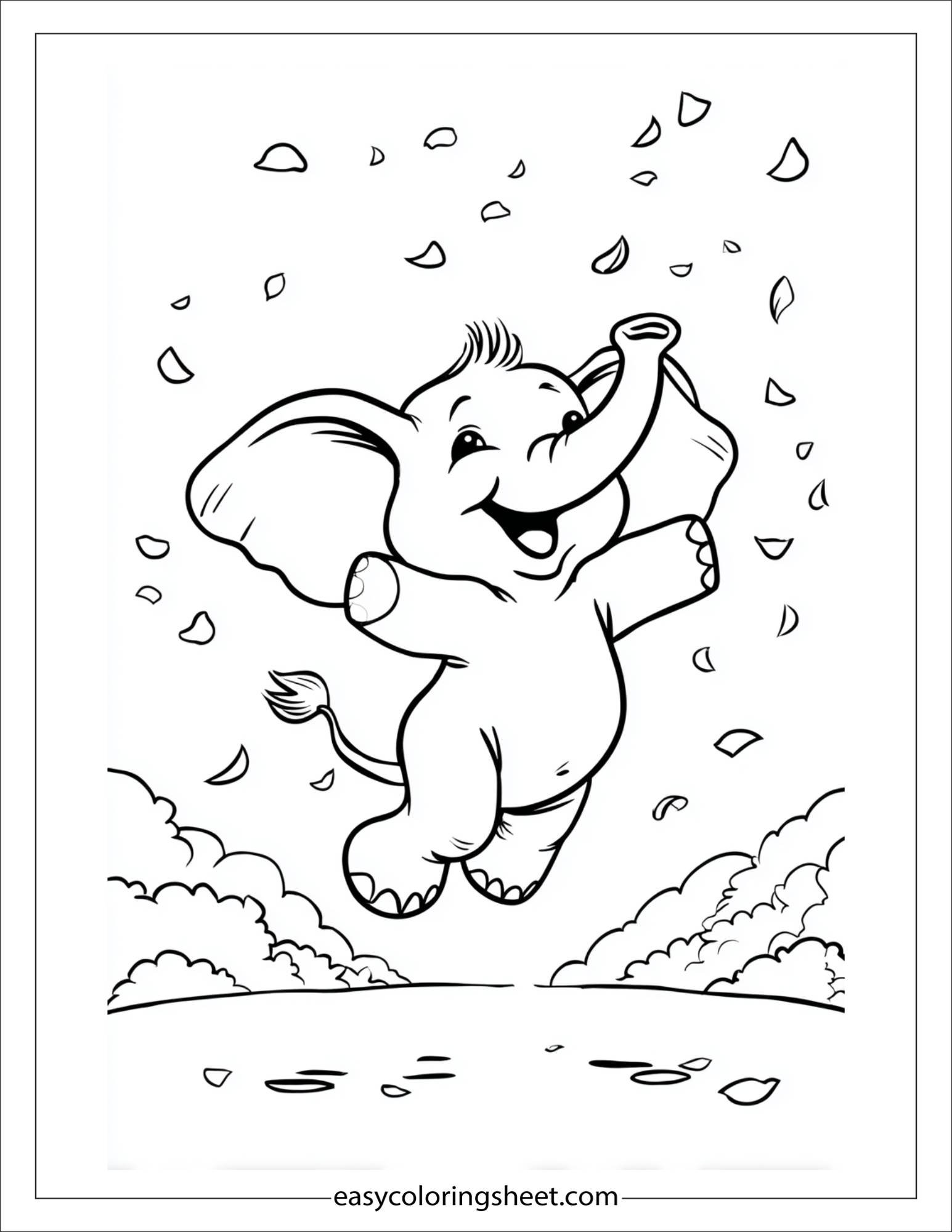 Winner elephant dancing with joy