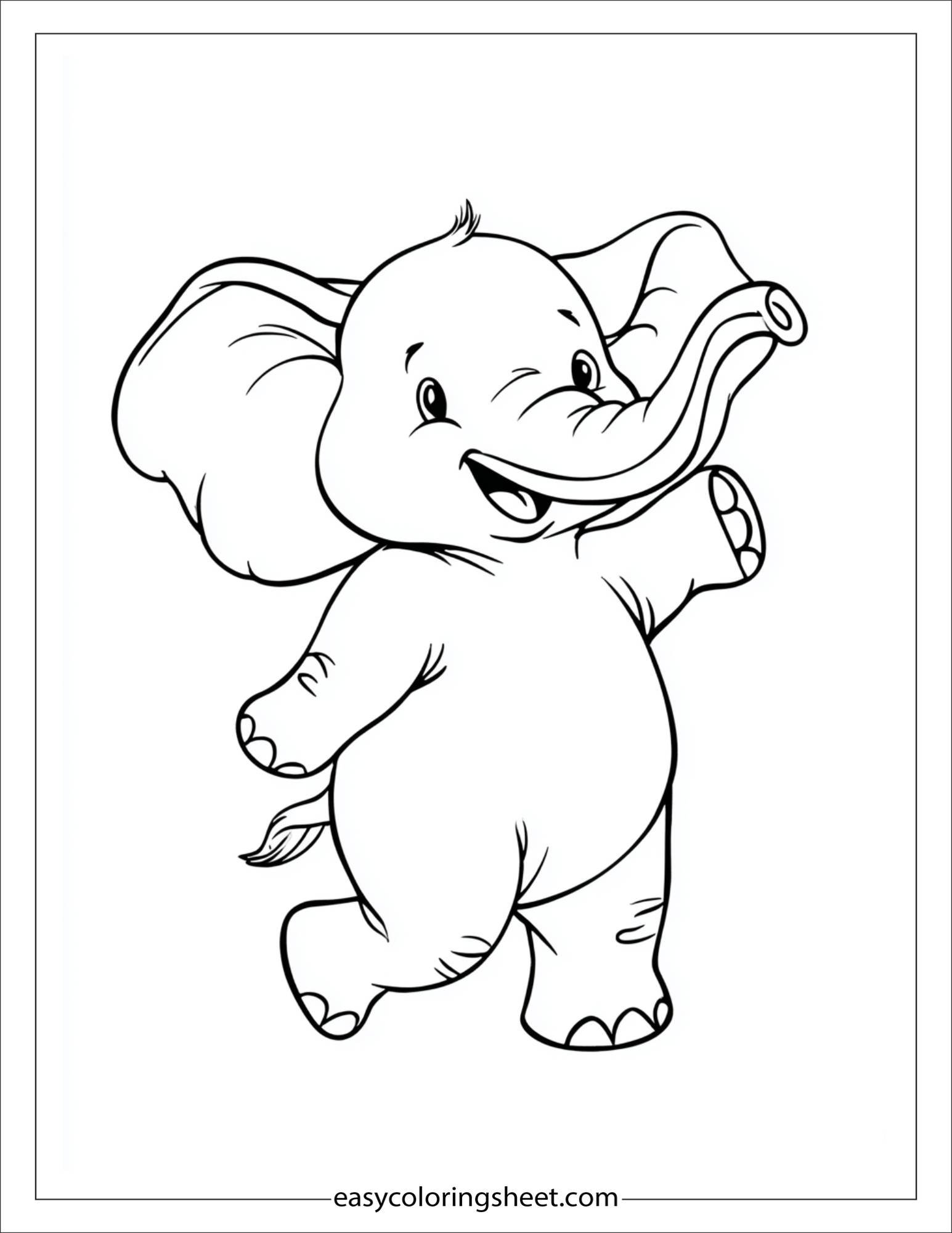 Winner elephant doing a happy twirl