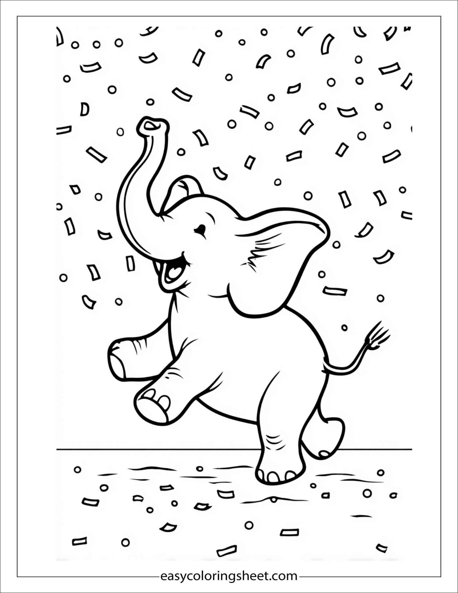 Winner elephant jumping in celebration