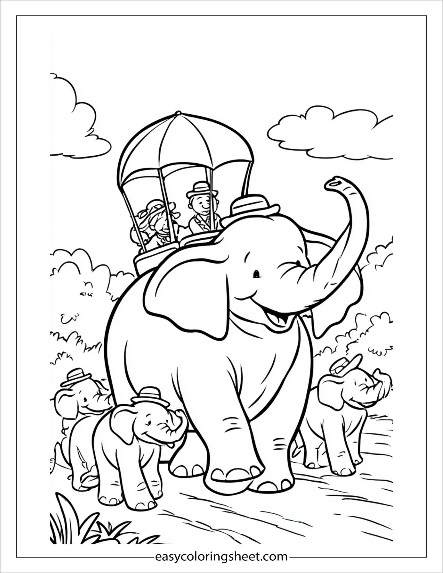 Winner elephant leading a parade