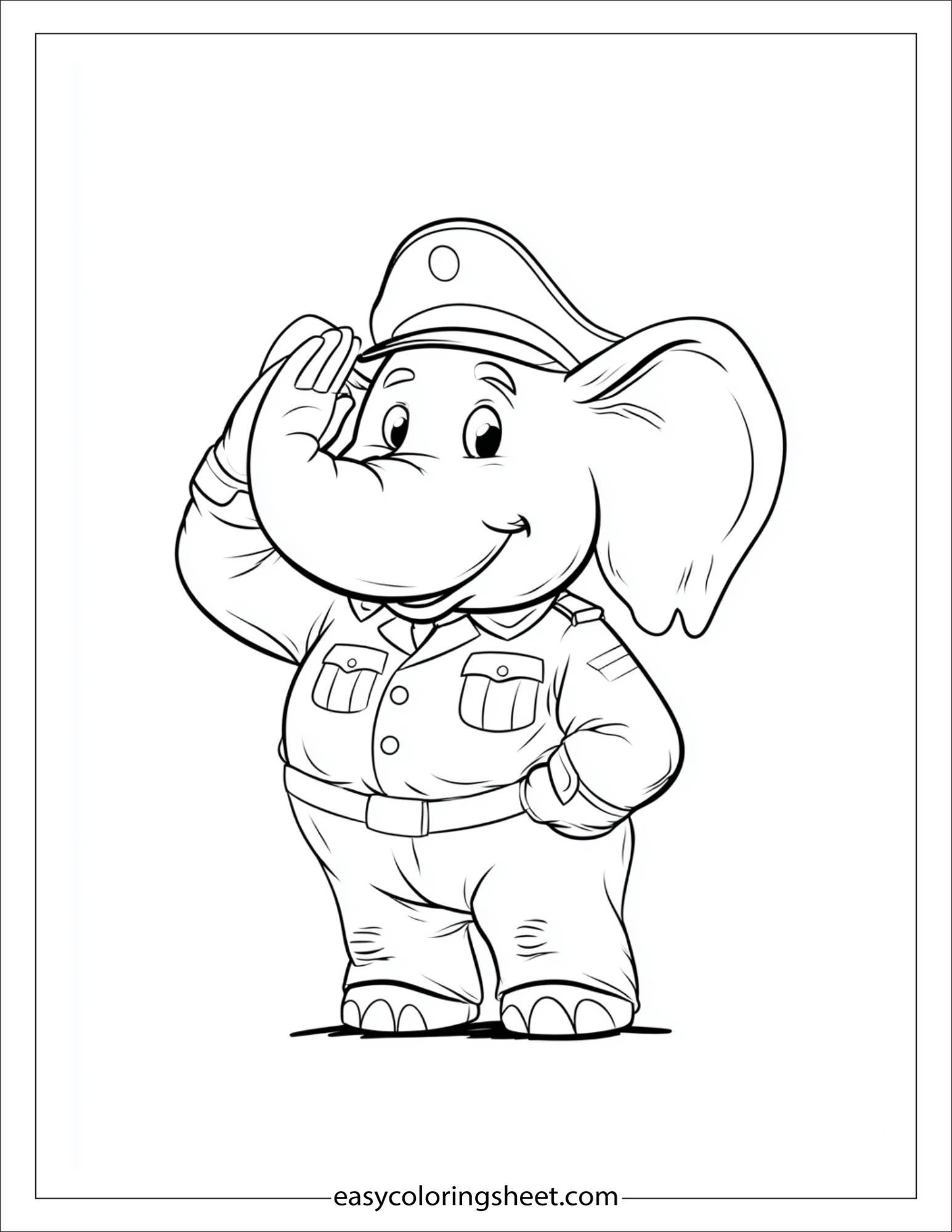 Winner elephant saluting with pride