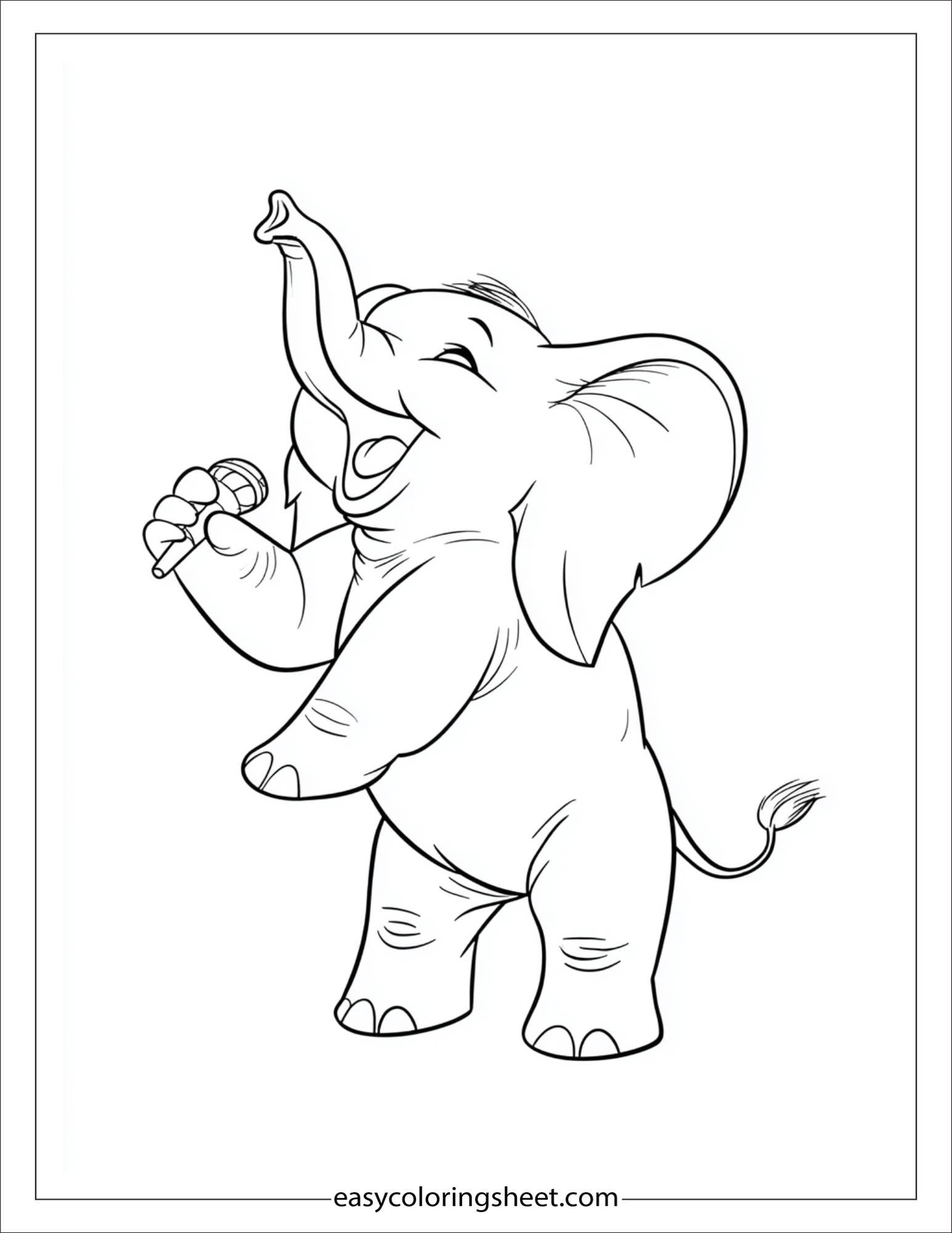 Winner elephant singing victory song