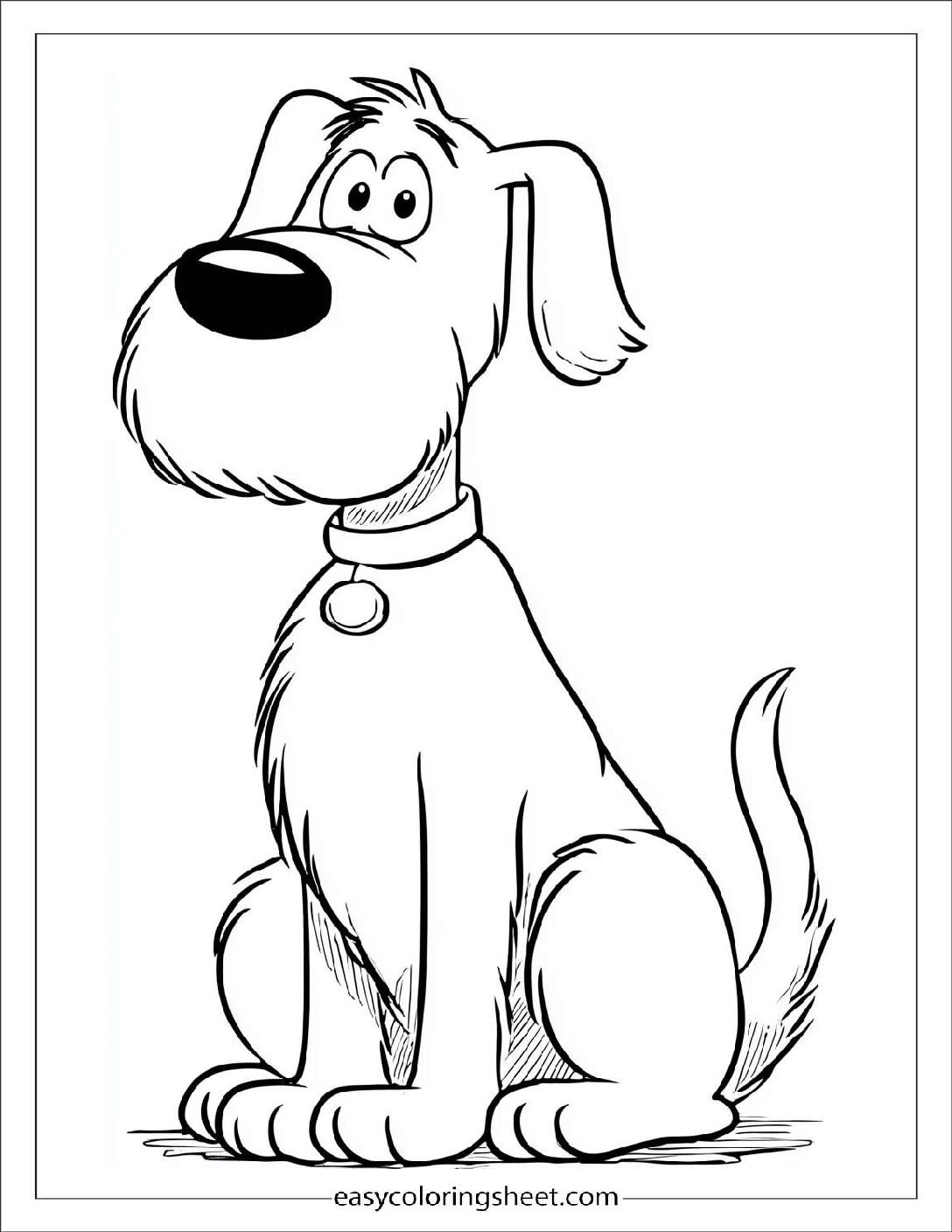 caring dog looking concerned