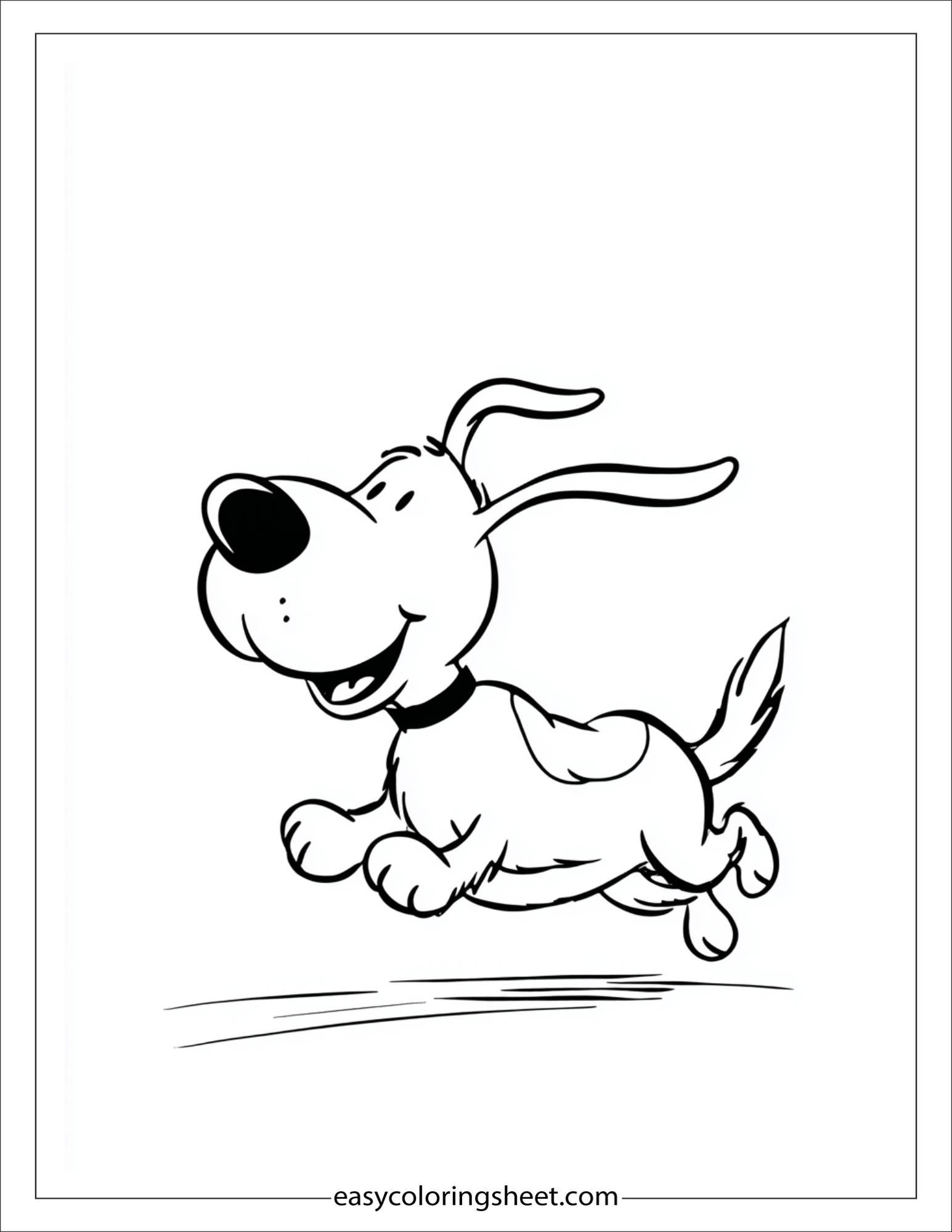 caring dog running joyfully