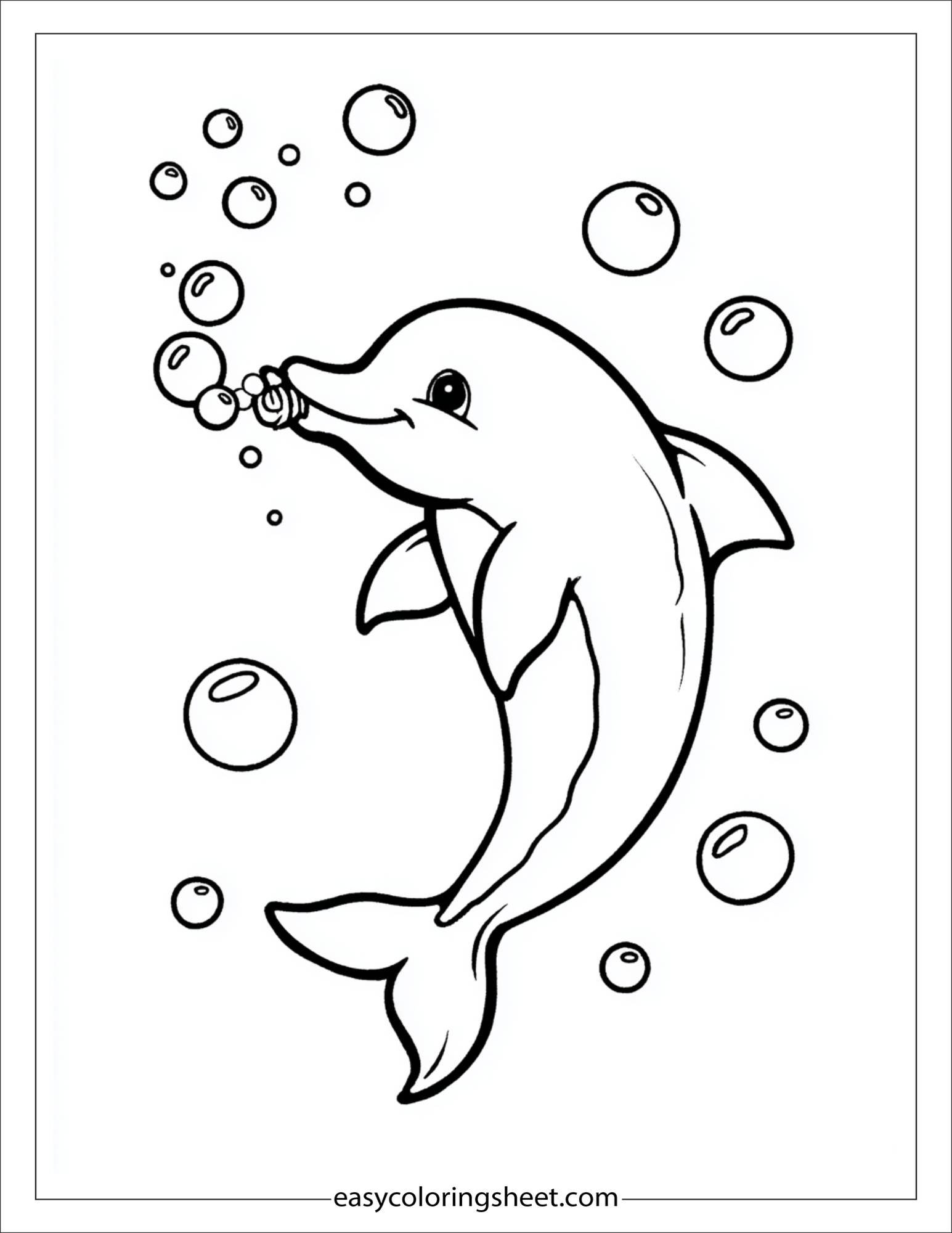 dolphin blowing bubbles