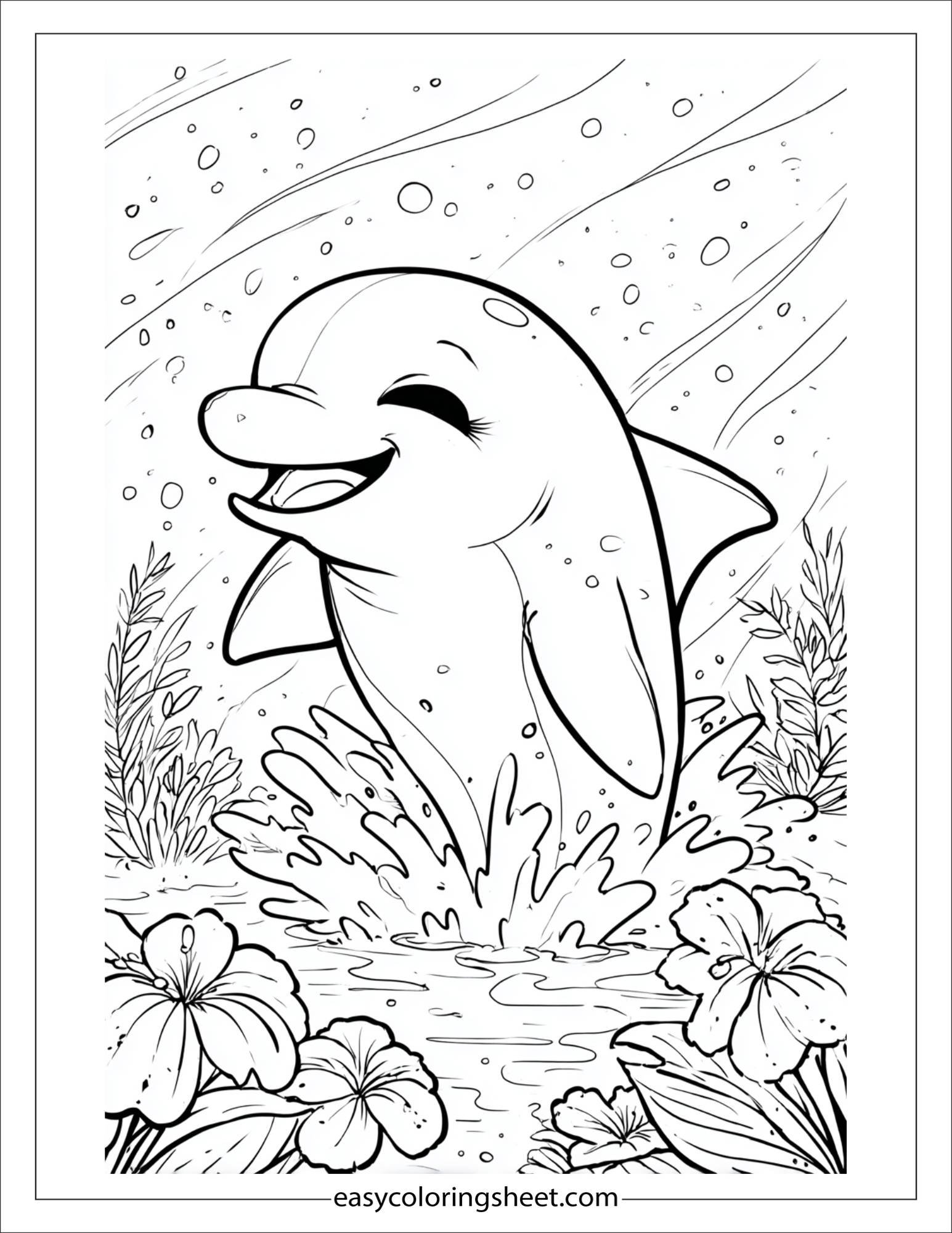 dolphin splashing joyfully