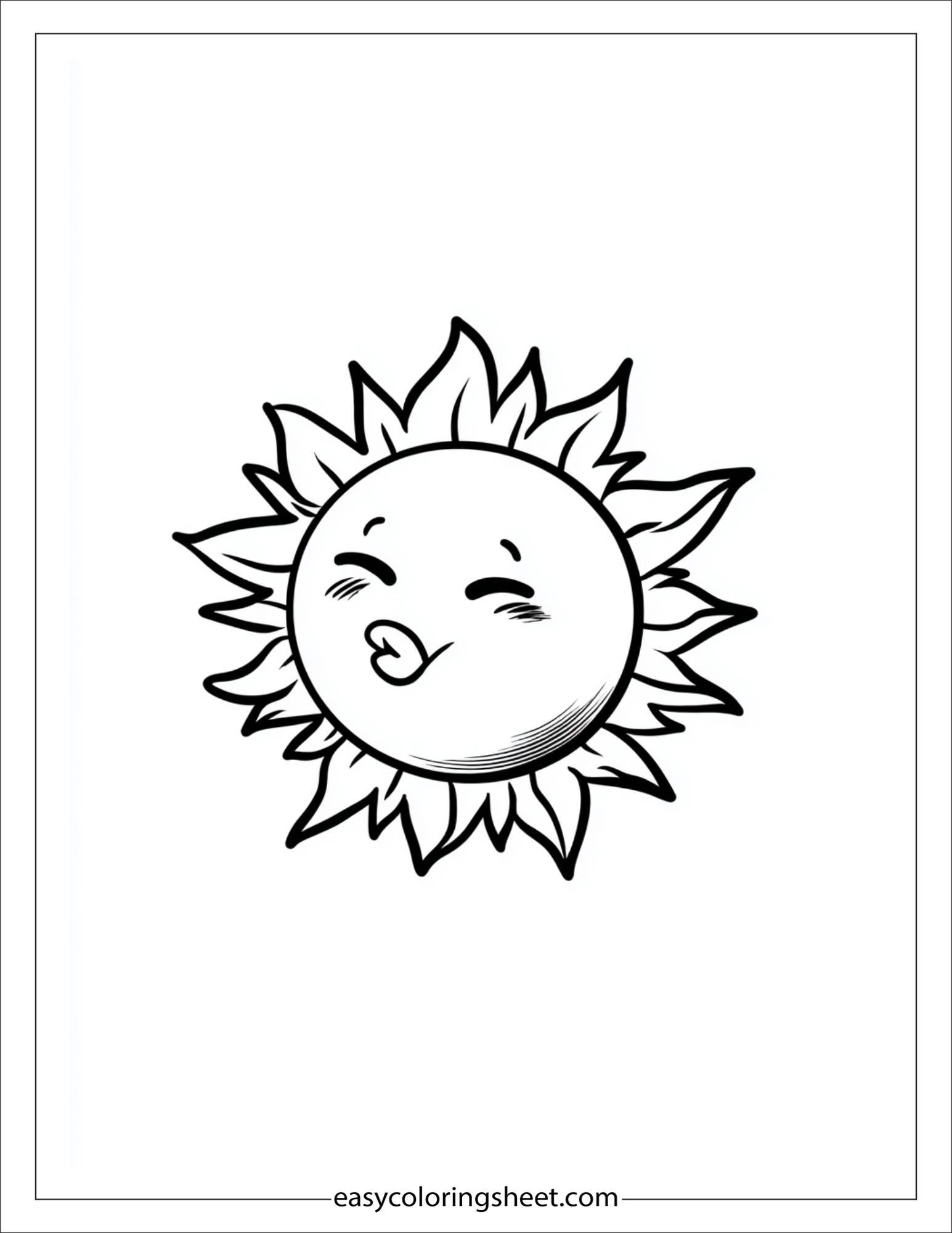 happy sun blowing kisses