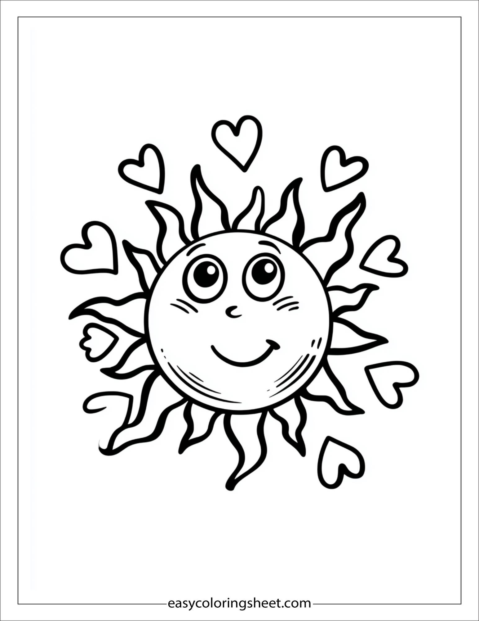 happy sun love heart eyes