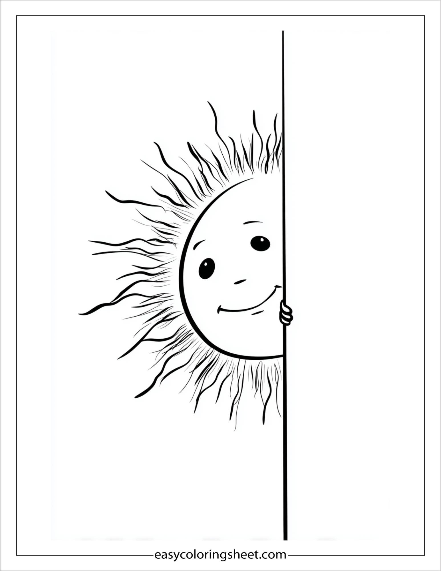 happy sun playing peek-a-boo