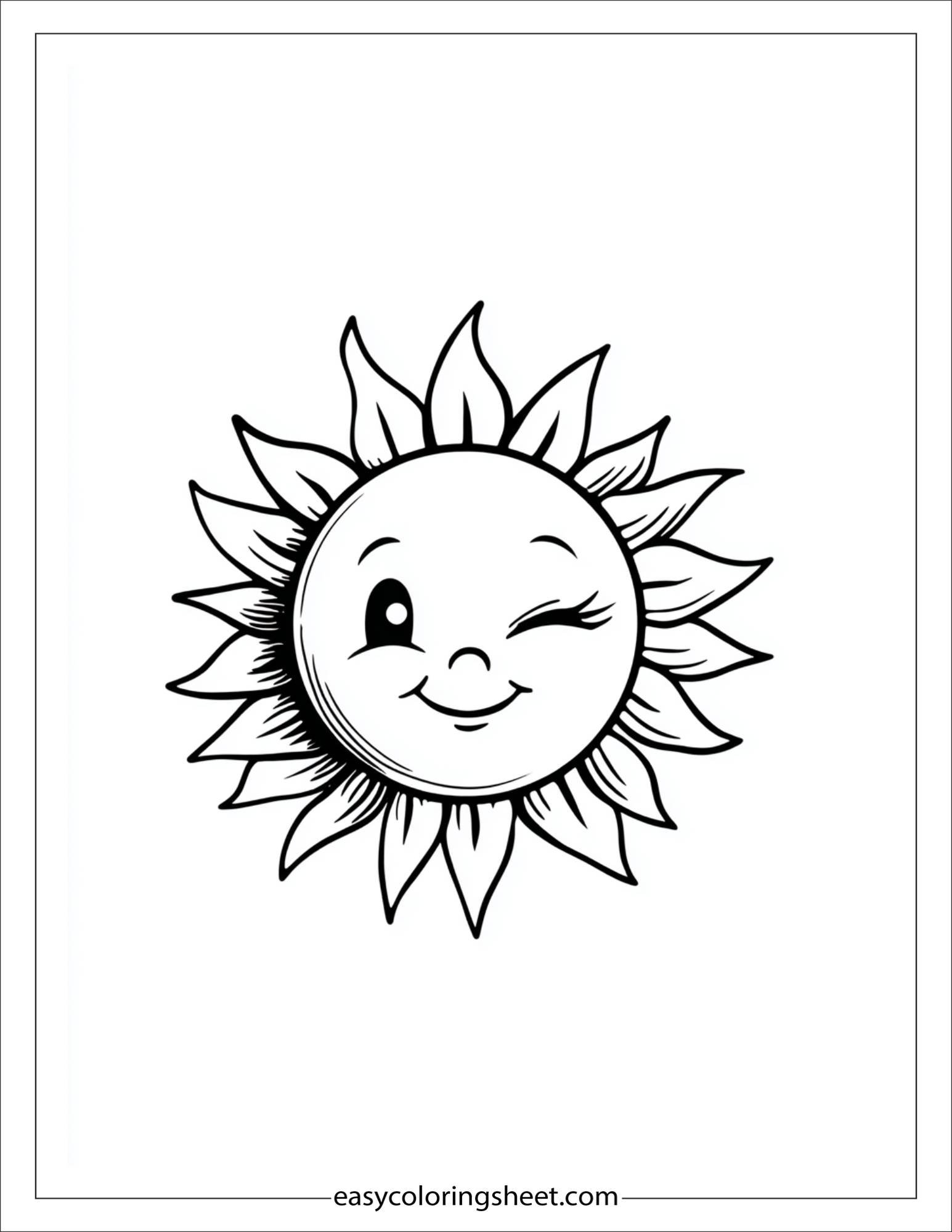 happy sun winking