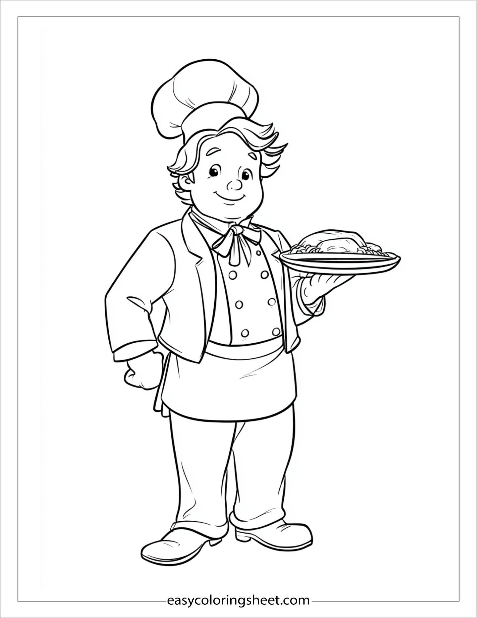 helpful chef carrying a tray