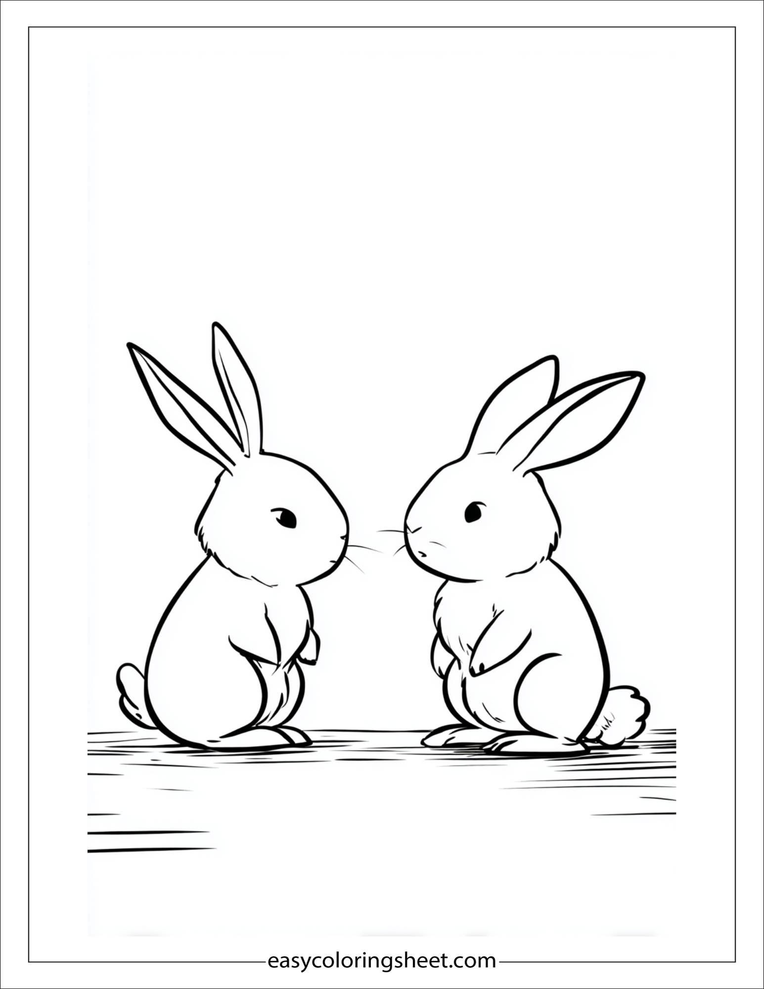 intelligent rabbit debating with friends
