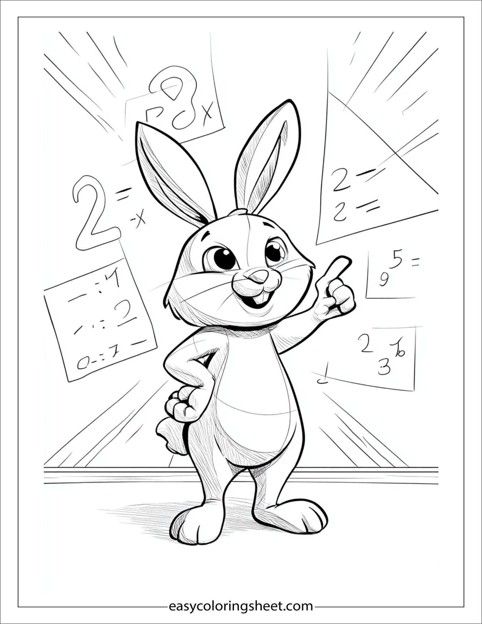 intelligent rabbit explaining math