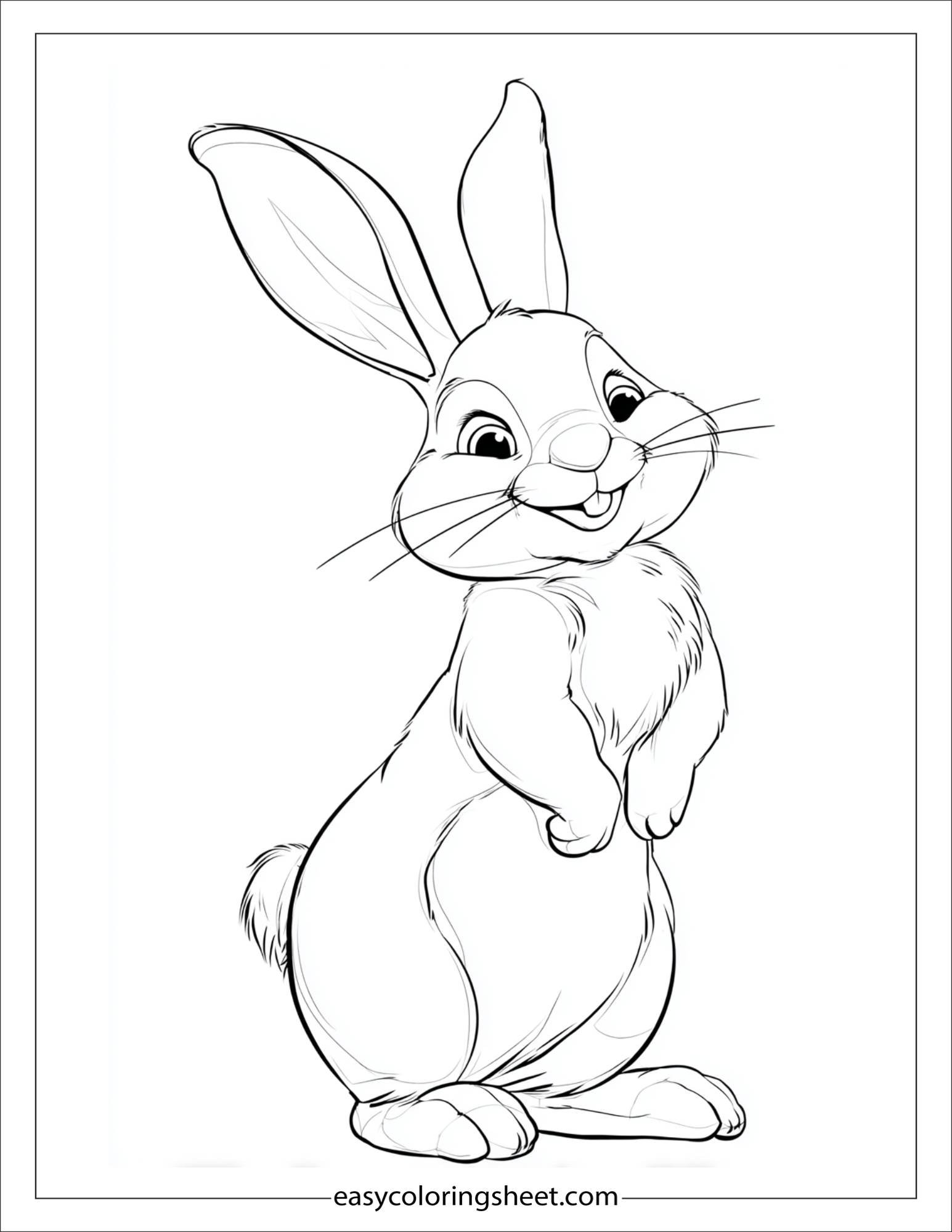 intelligent rabbit smiling confidently