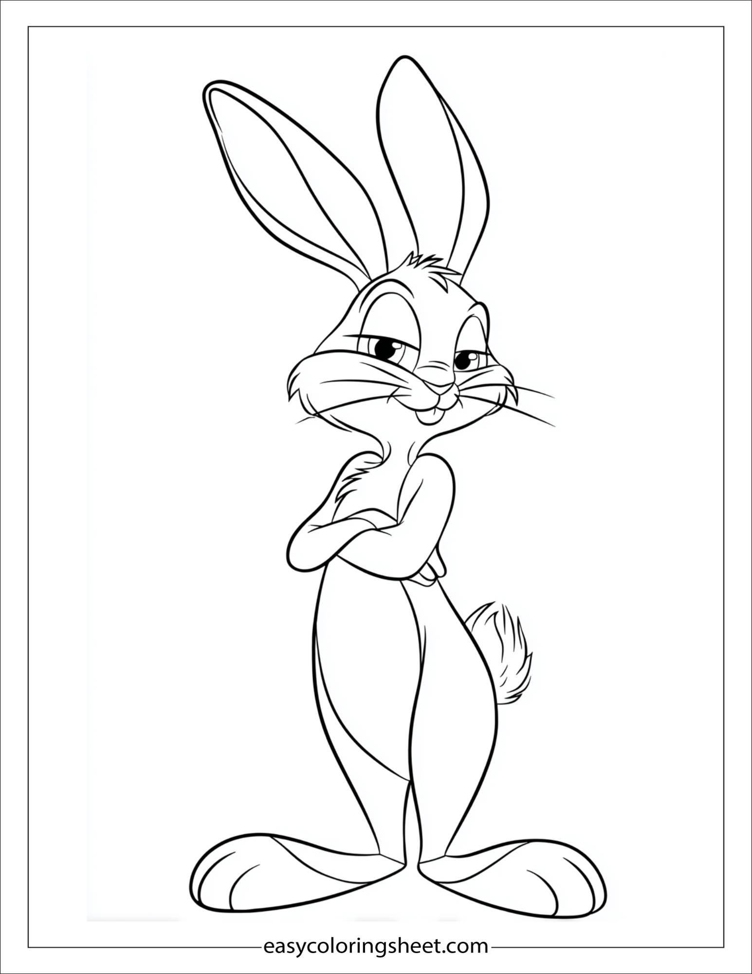 intelligent rabbit standing proud