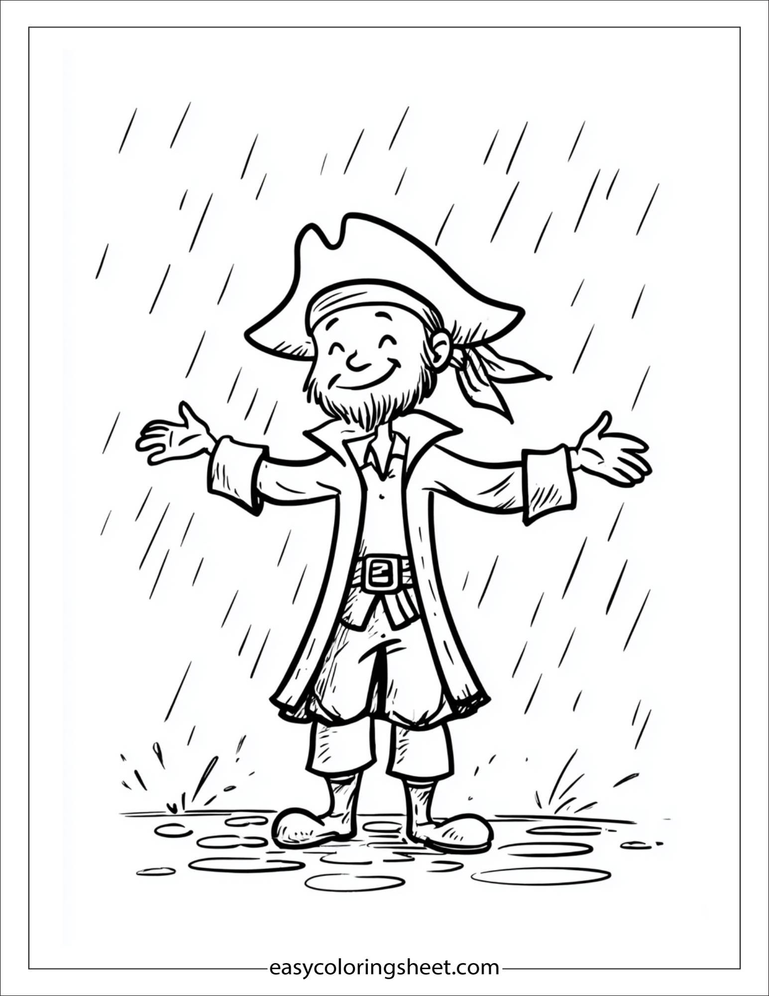 pirate dancing in rain