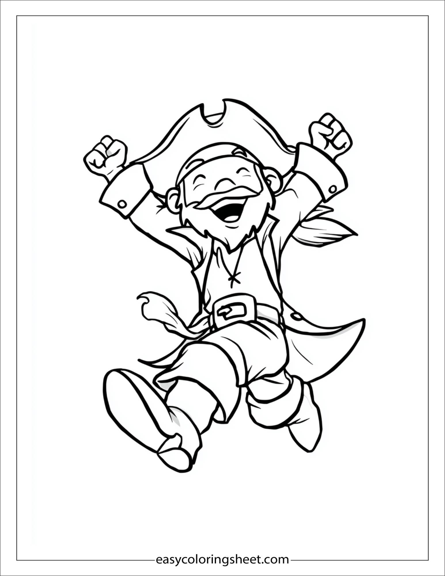 pirate jumping in excitement