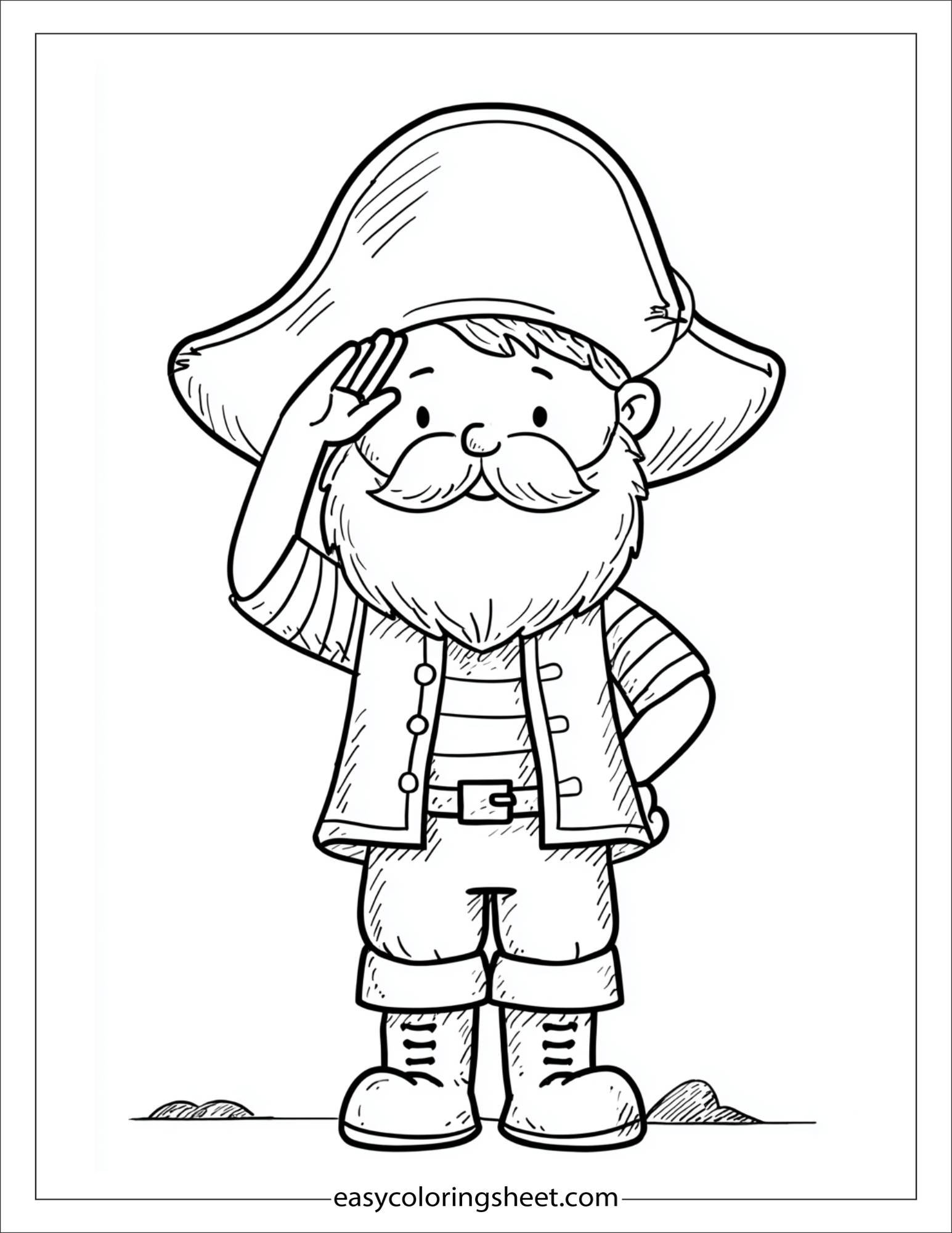 pirate saluting the crew