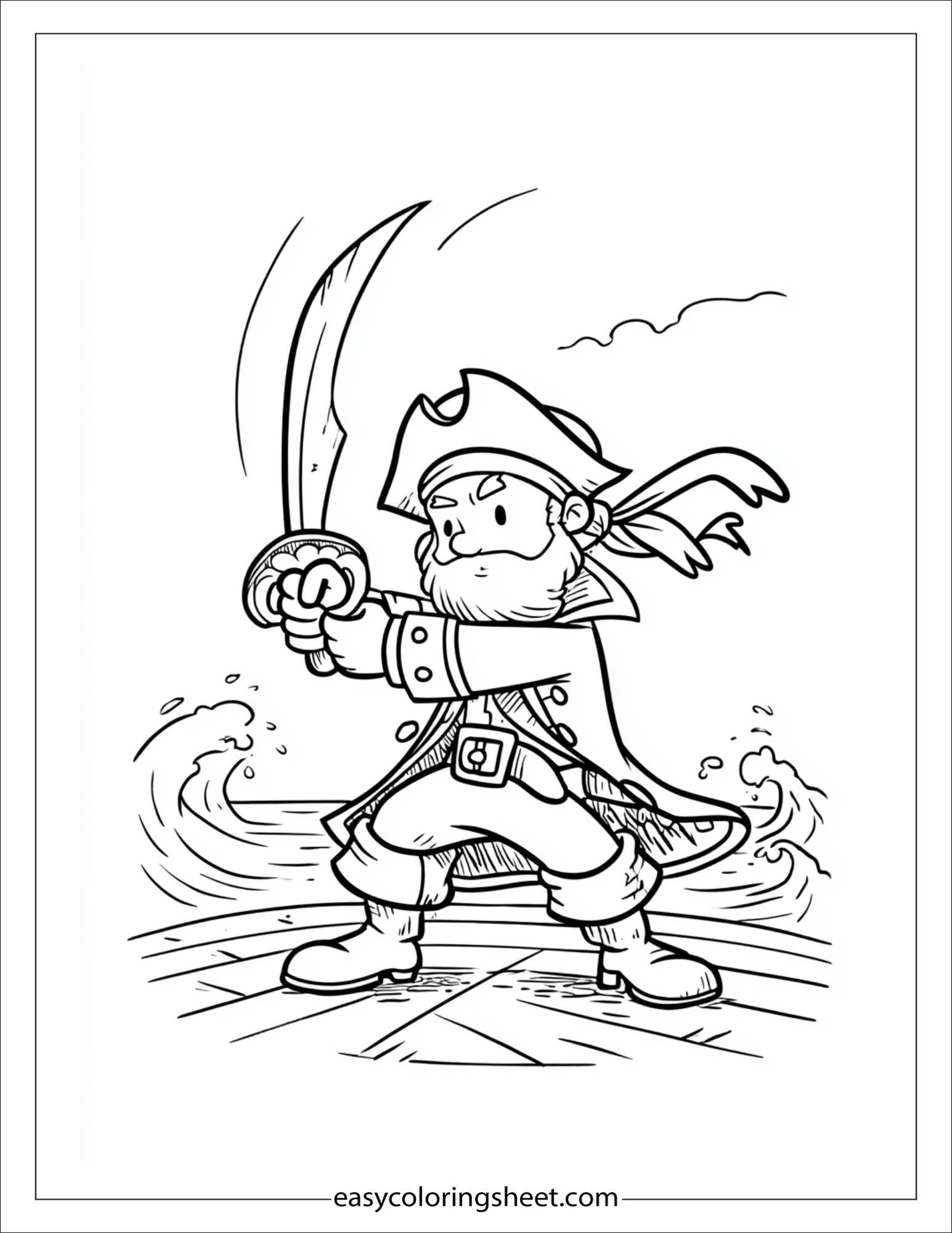 pirate swinging a sword