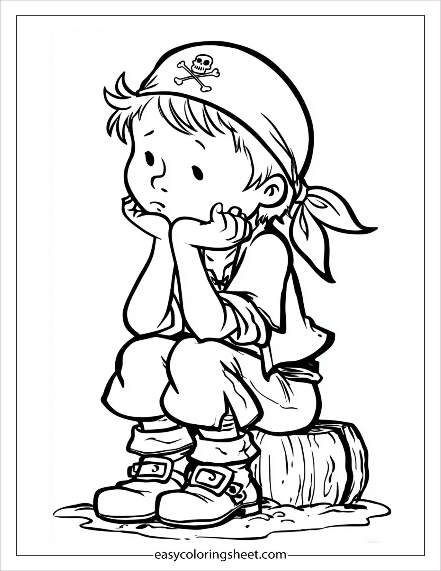 pirate thinking deeply