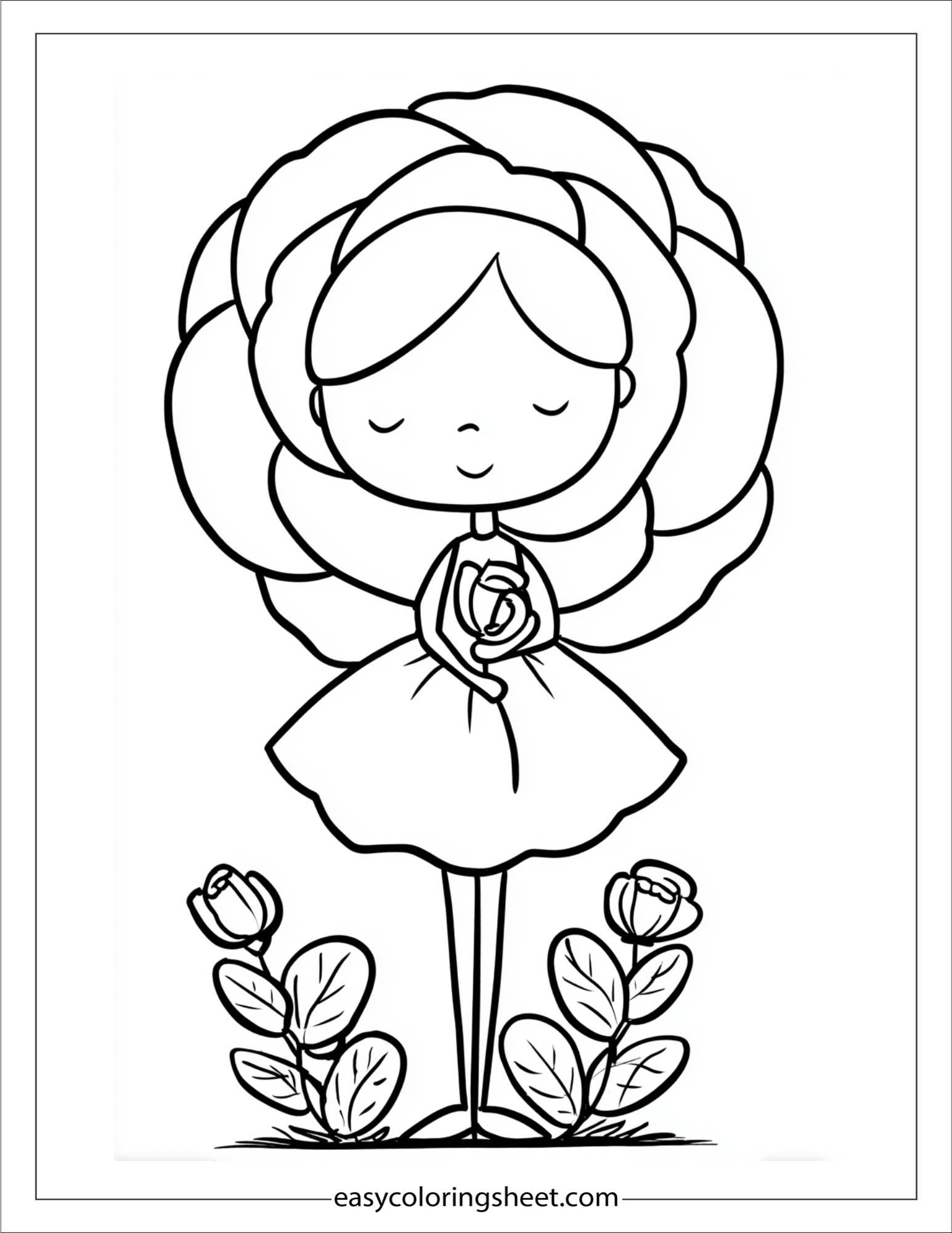 rose dancing in garden