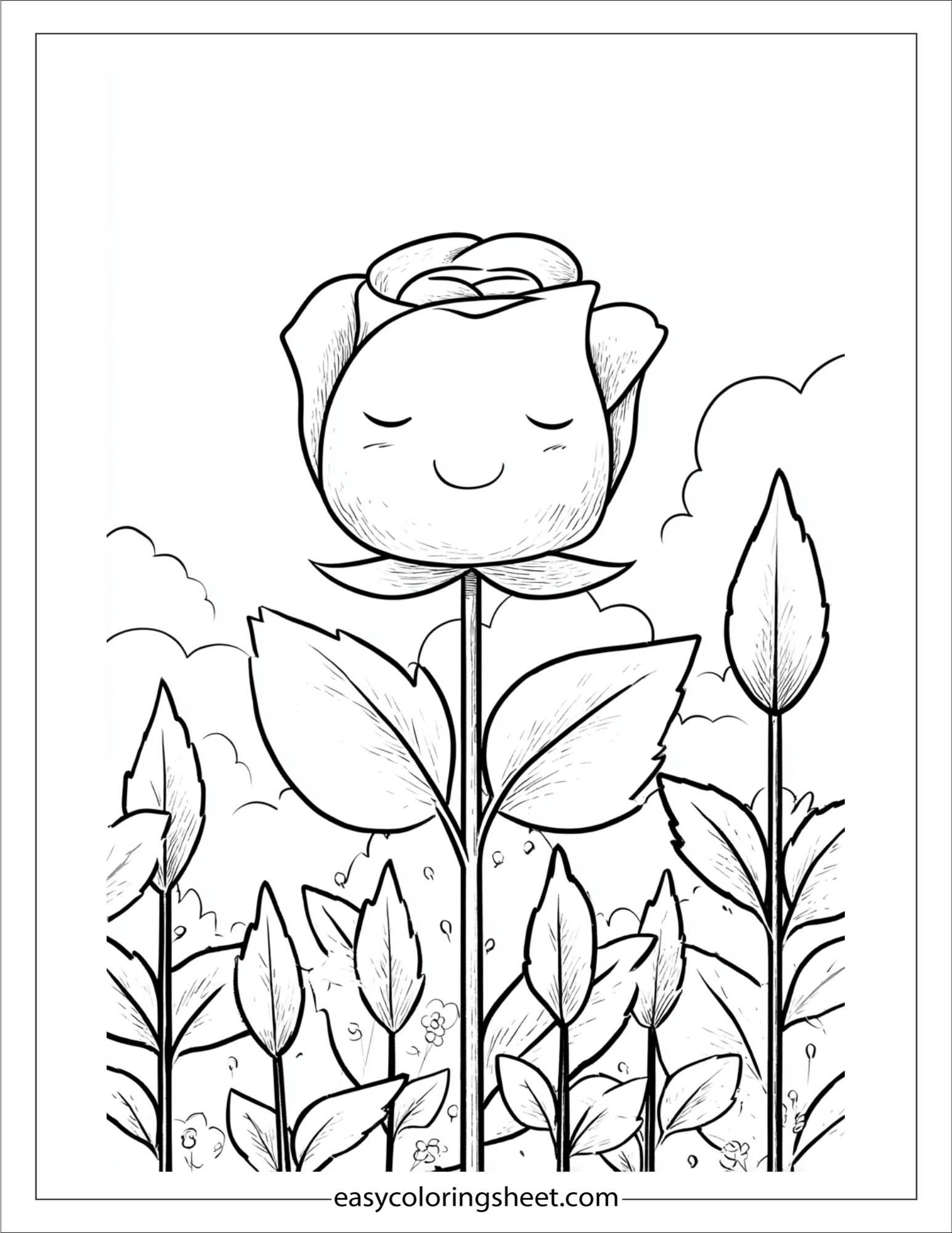 rose hiding in leaves