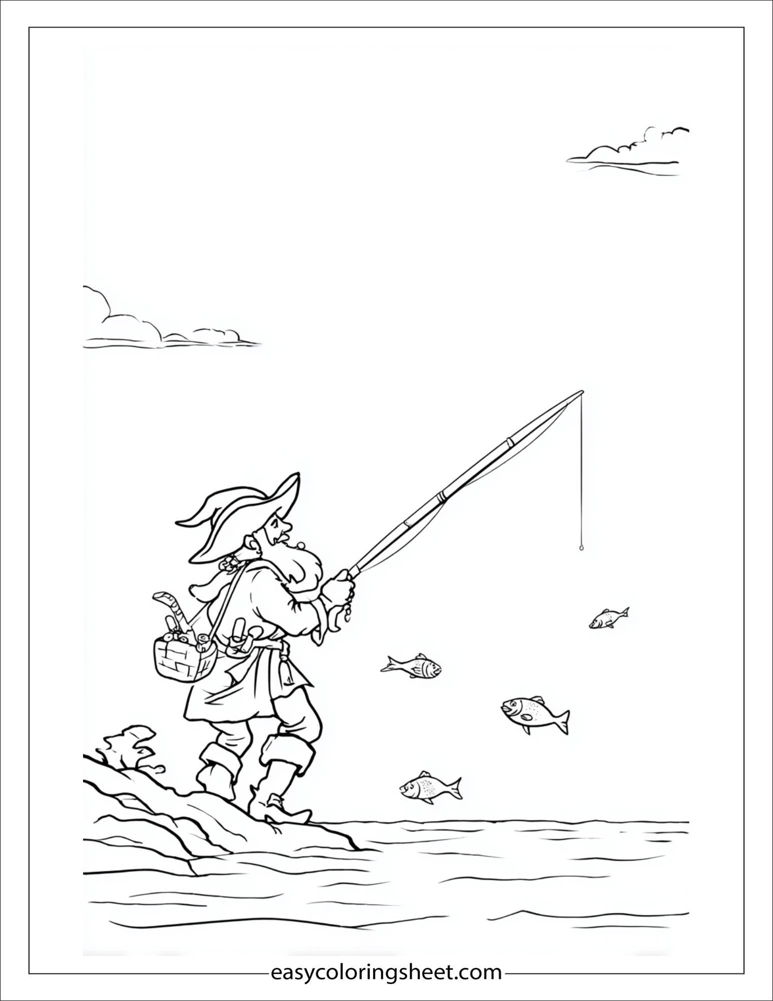 sinbad the sailor catching fish