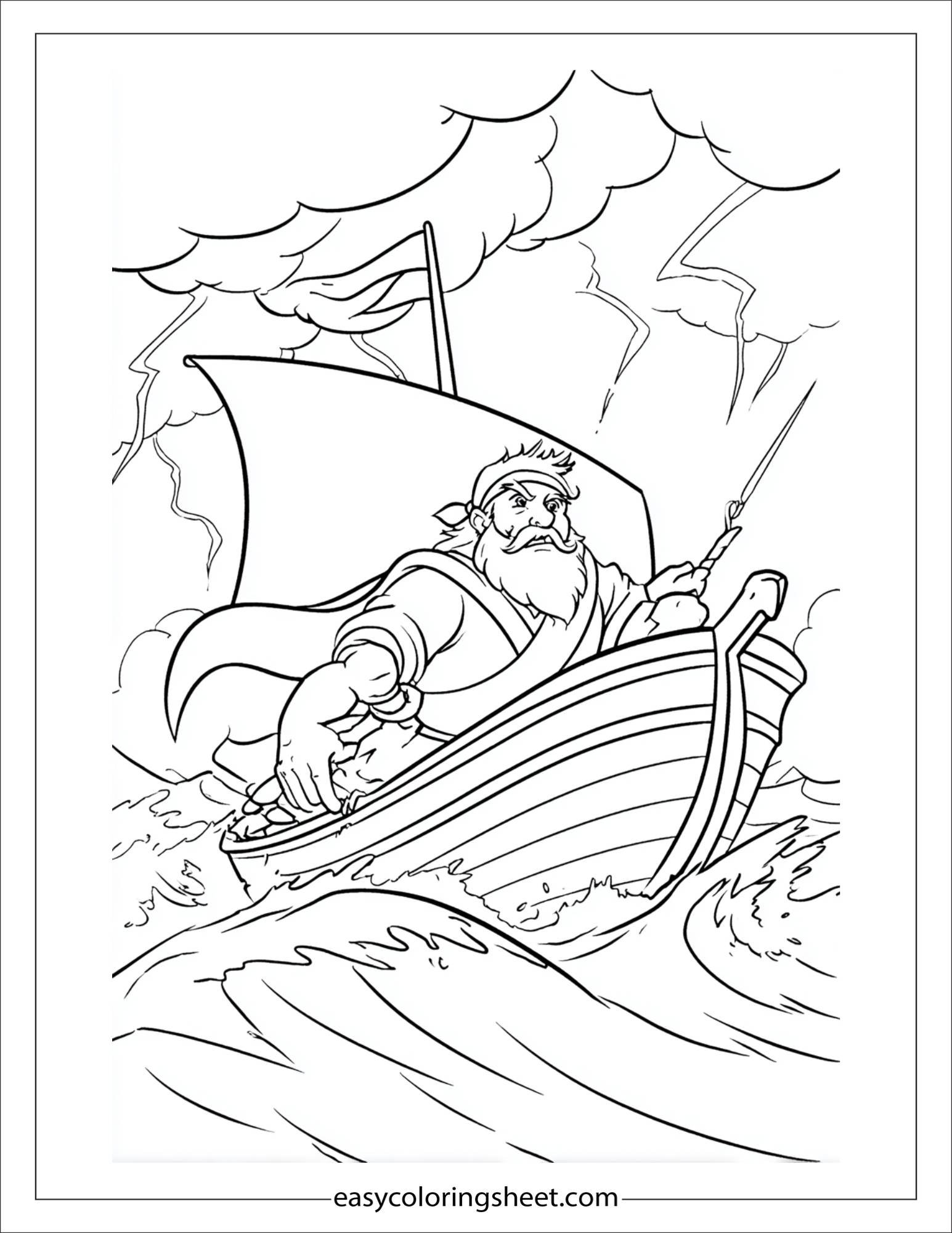 sinbad the sailor escaping storm