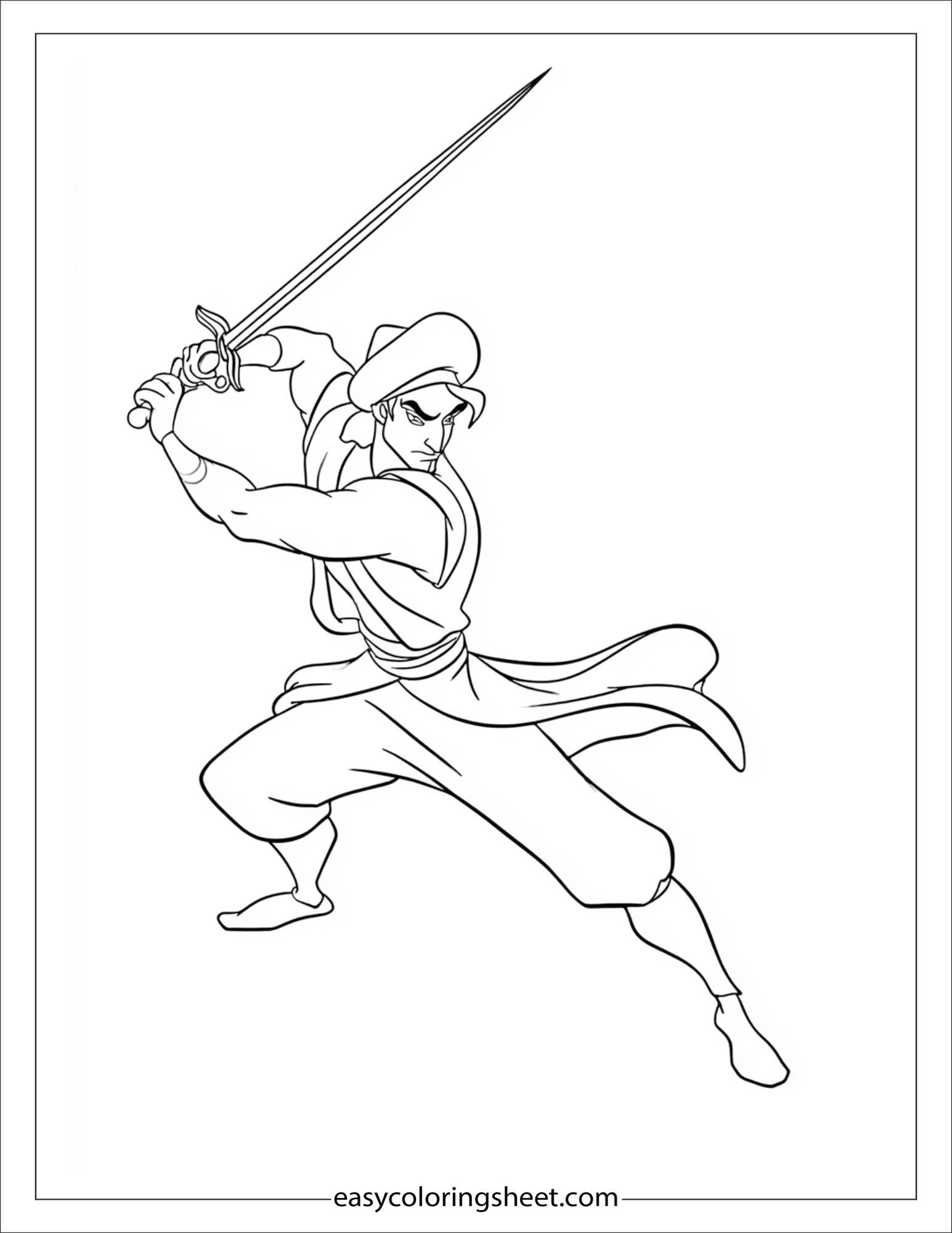 sinbad the sailor fighting with sword