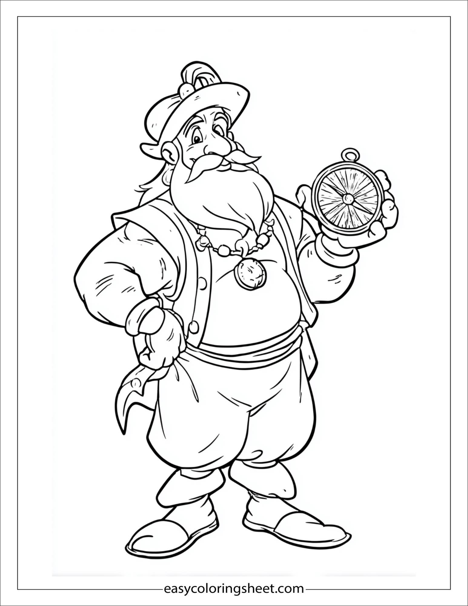 sinbad the sailor holding compass