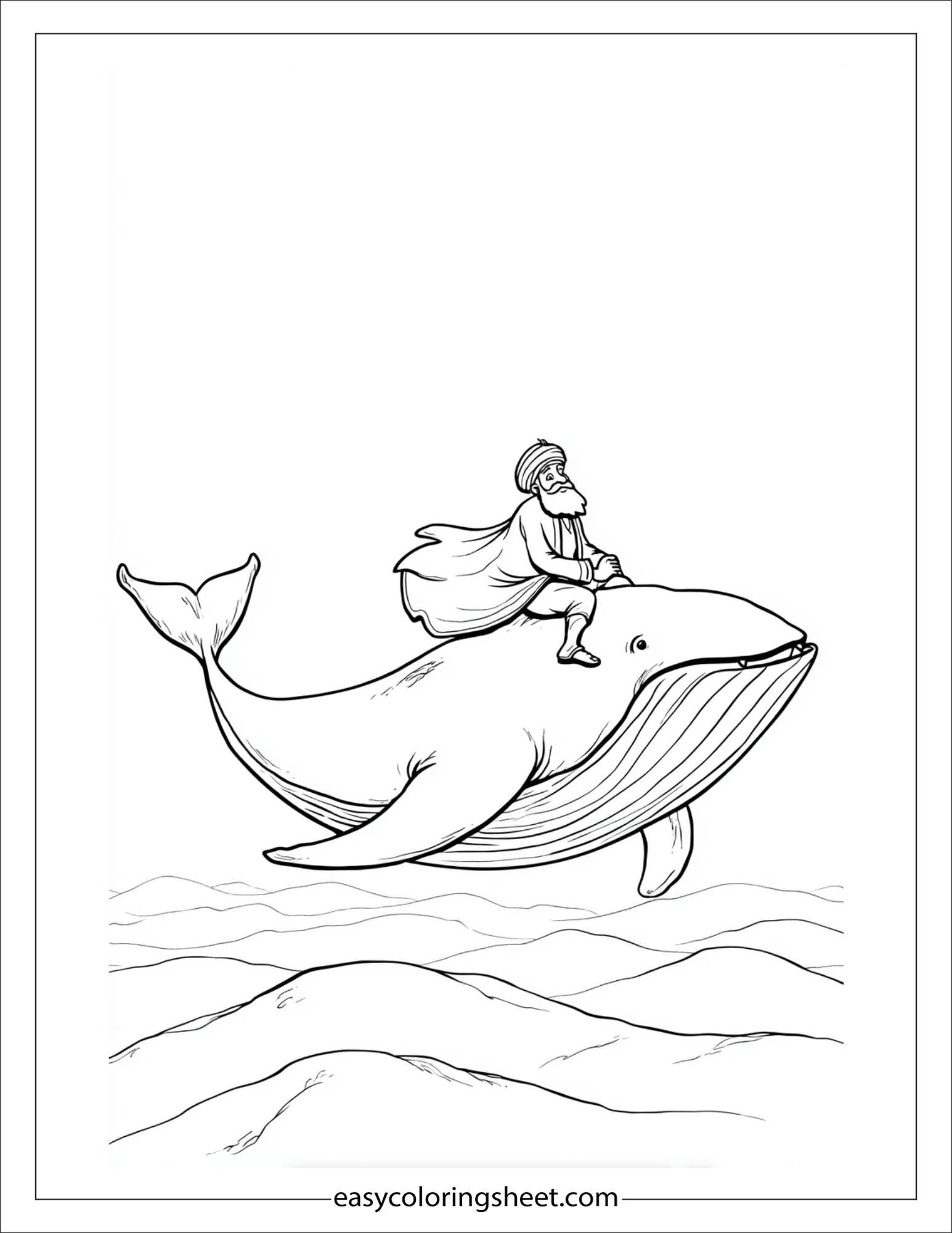 sinbad the sailor riding a whale