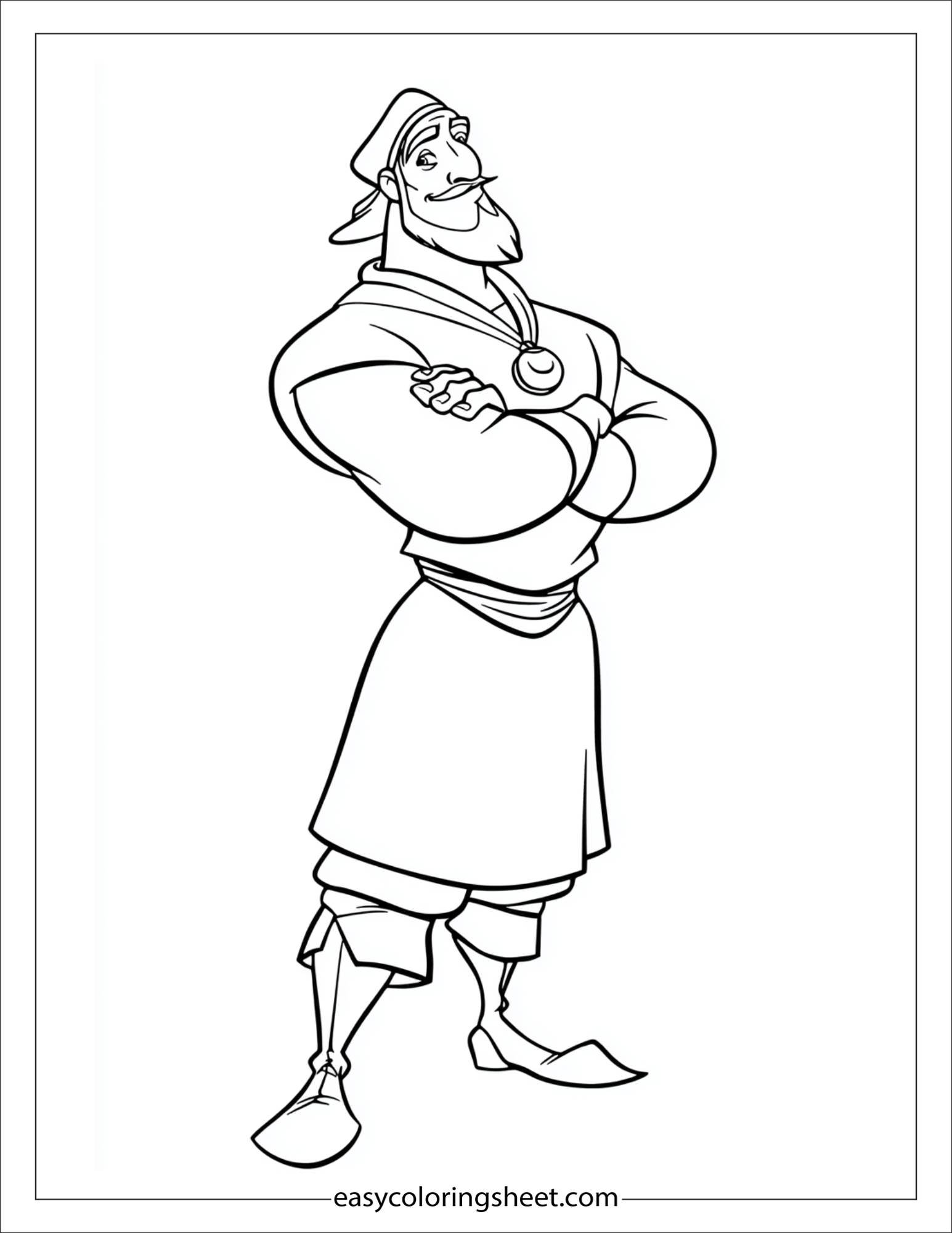 sinbad the sailor standing proudly