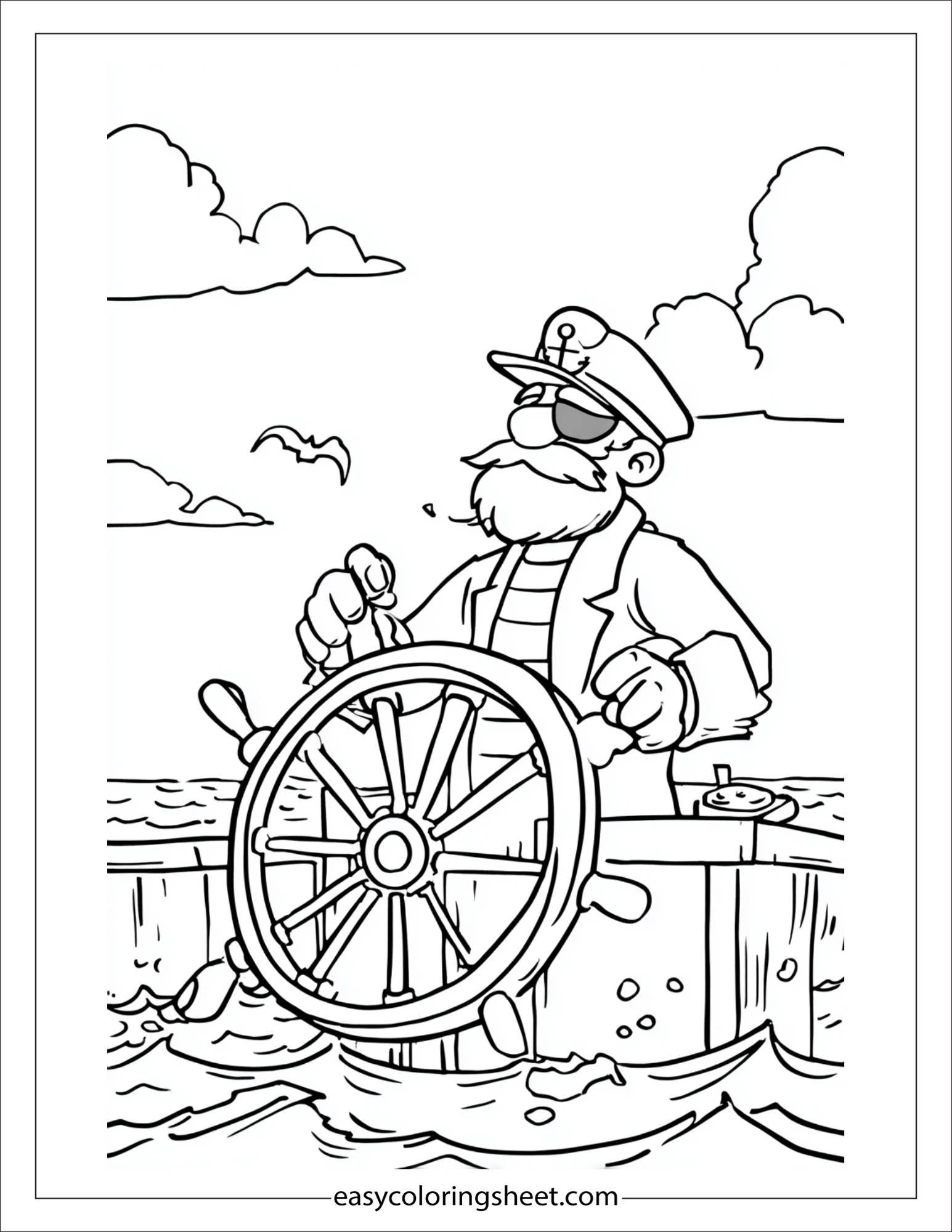 sinbad the sailor steering ship wheel