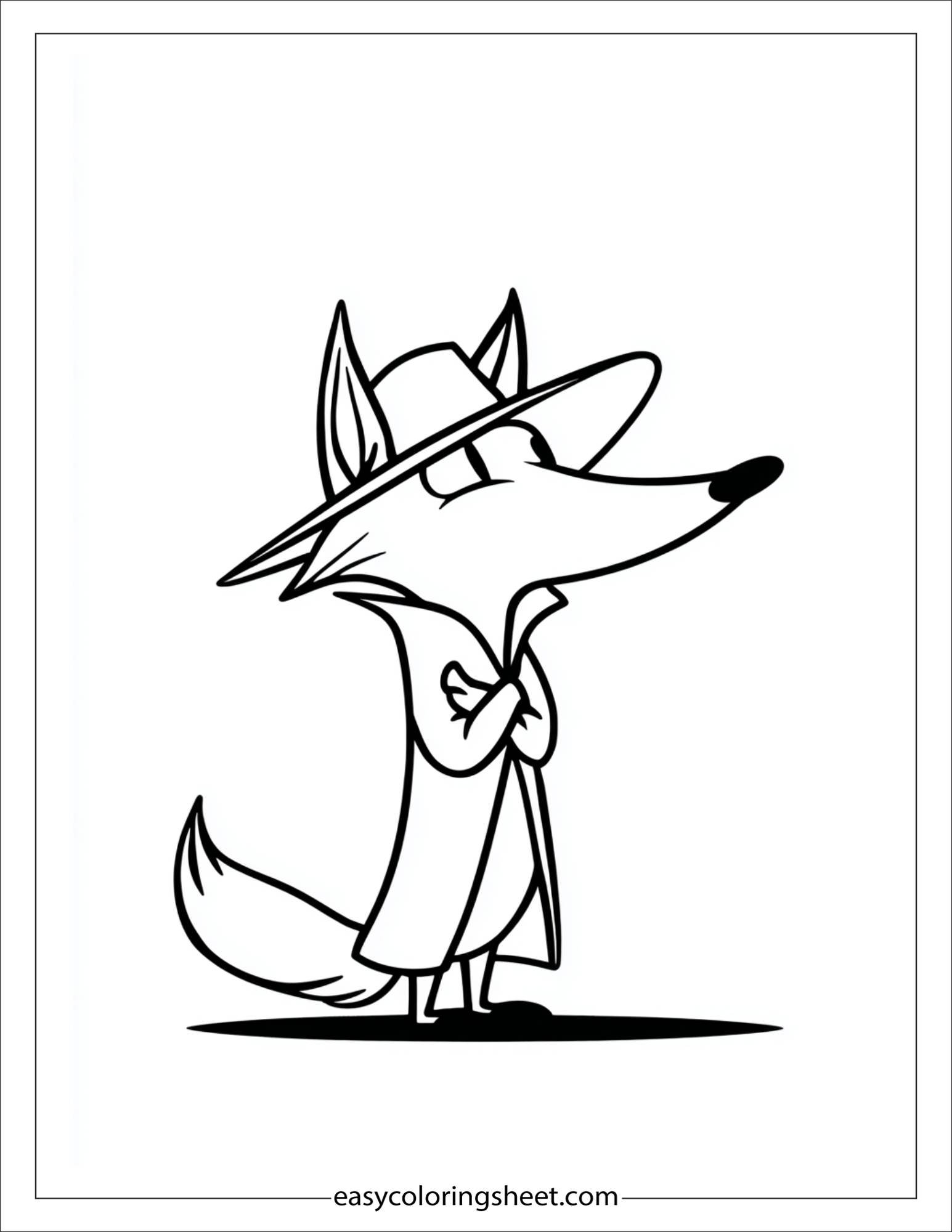 the clever fox in detective hat