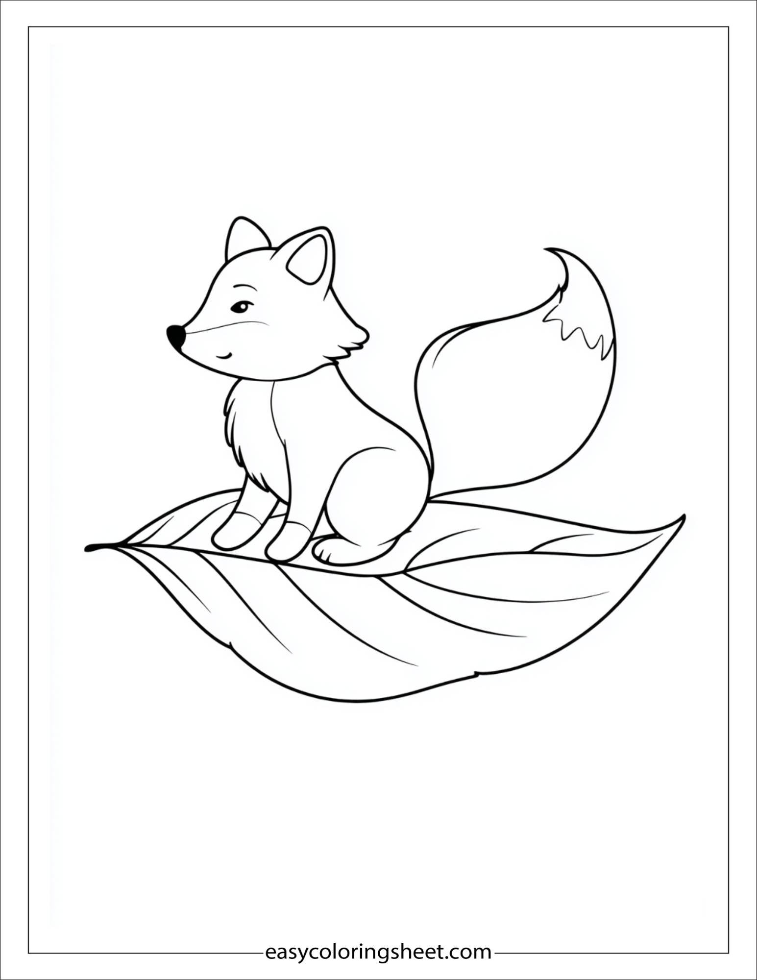 the clever fox riding on leaf