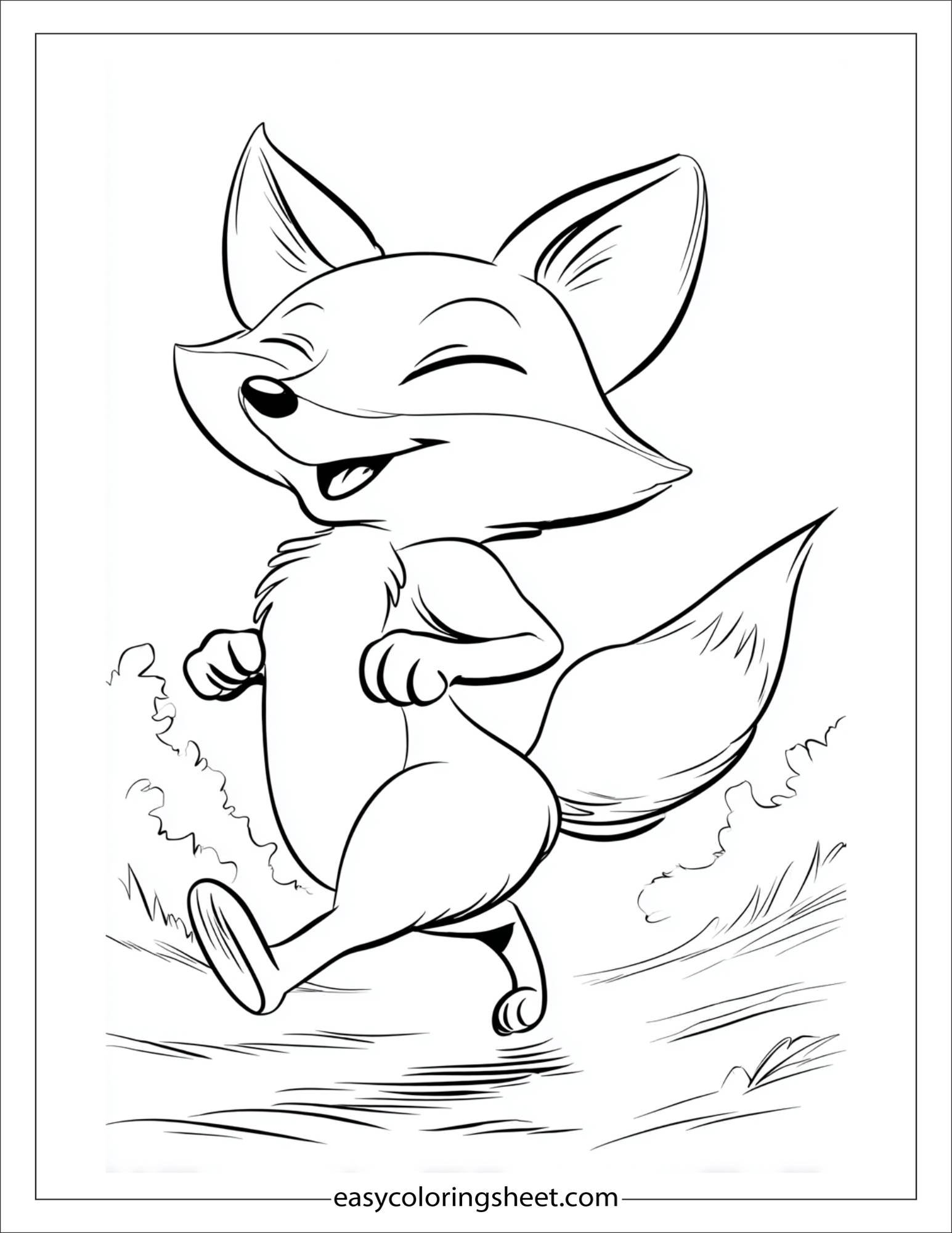 the clever fox running swiftly