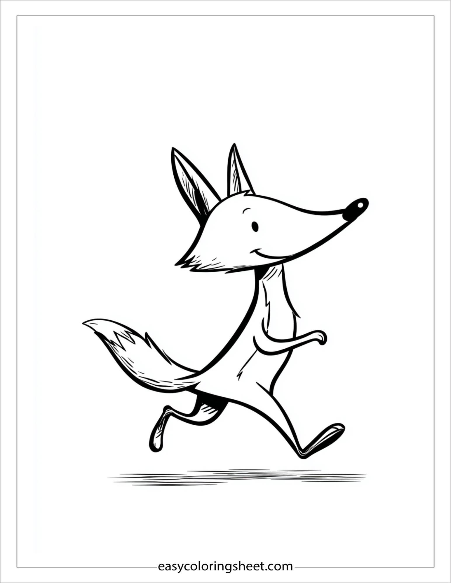 the clever fox tiptoeing