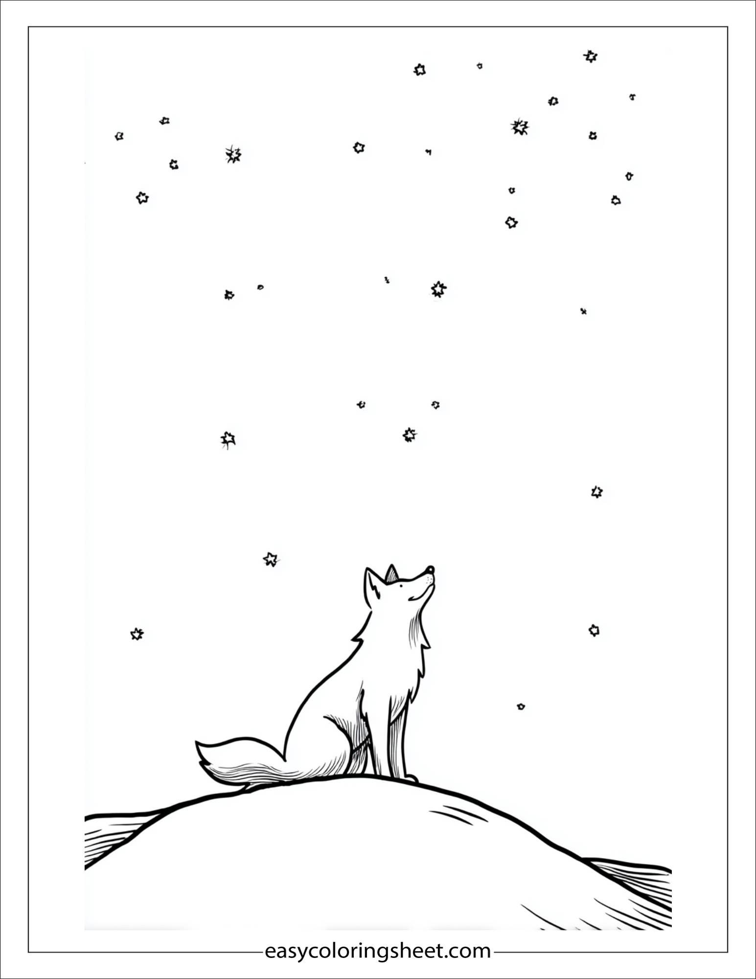 the clever fox watching stars