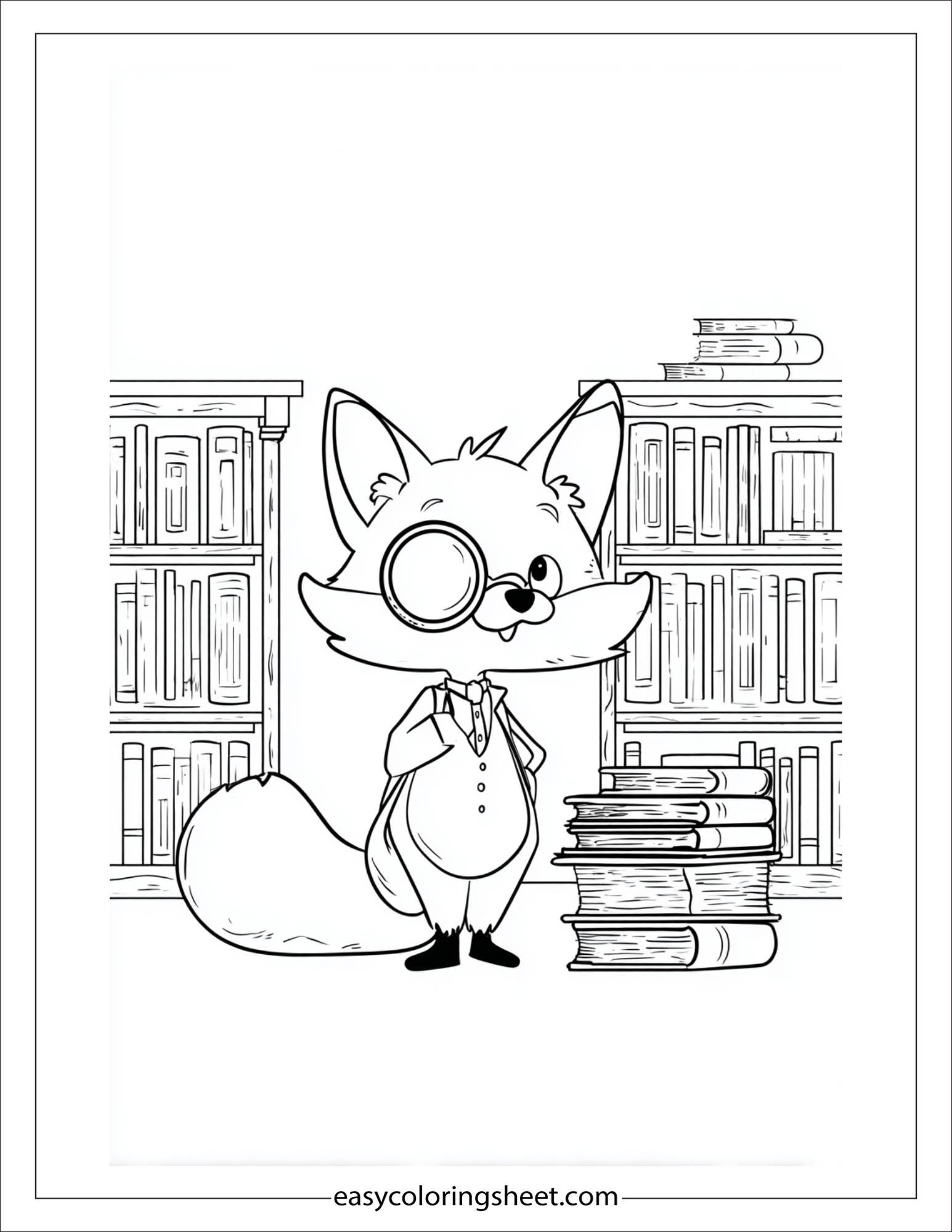 the clever fox with monocle