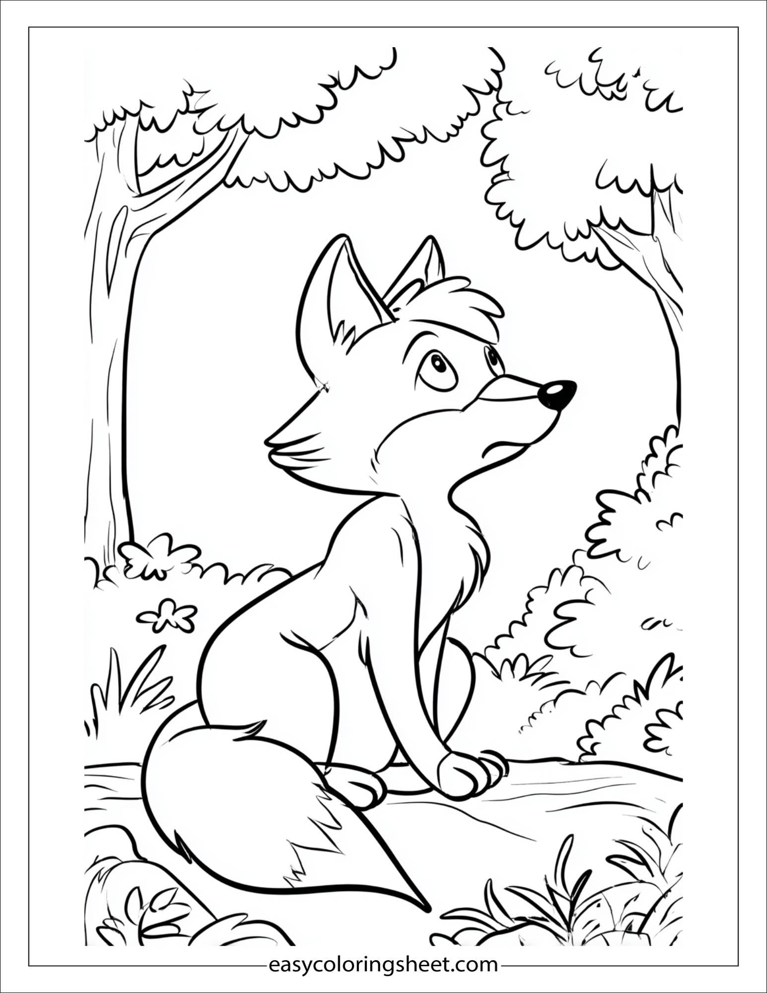 the clever fox with thinking face